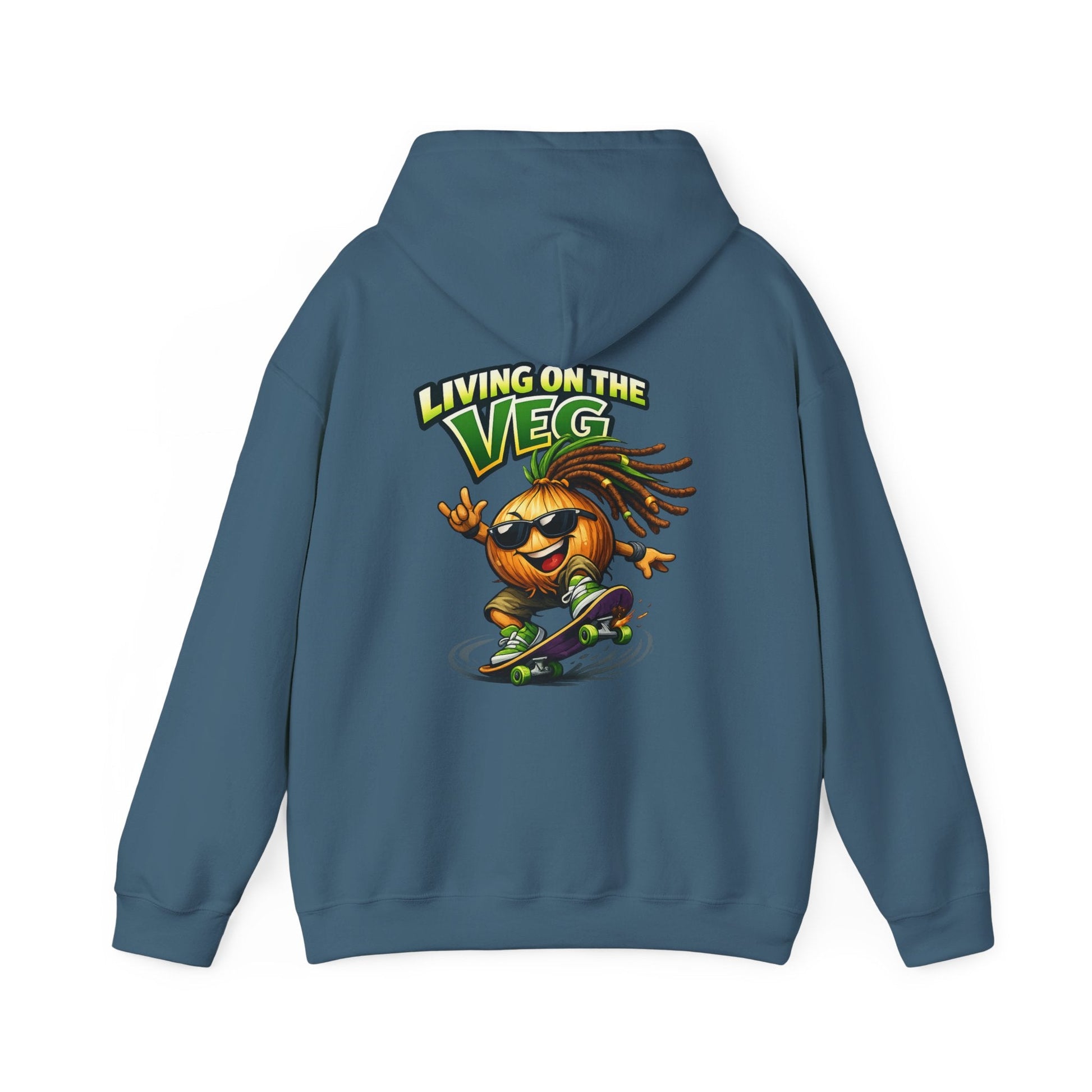 Living on the Veg Onion Skateboarder Hoodie - SJM Print Store
