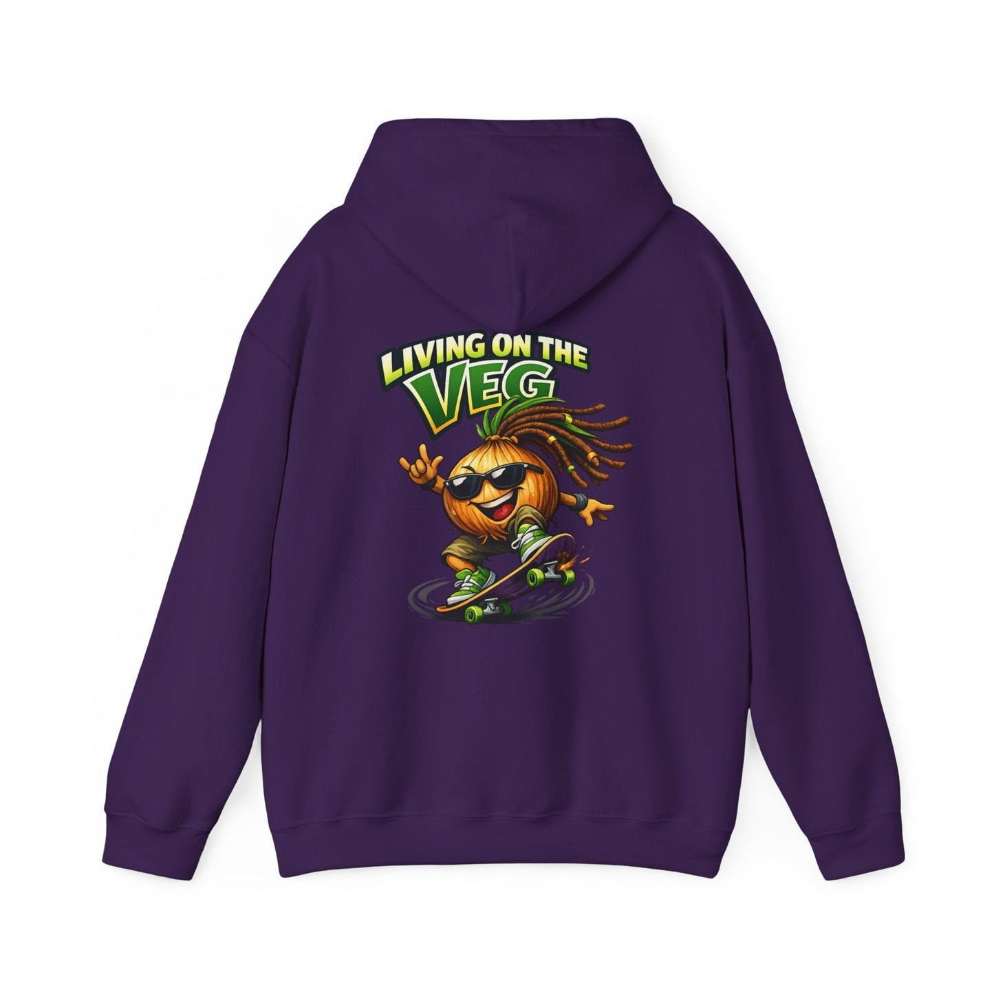Living on the Veg Onion Skateboarder Hoodie - SJM Print Store