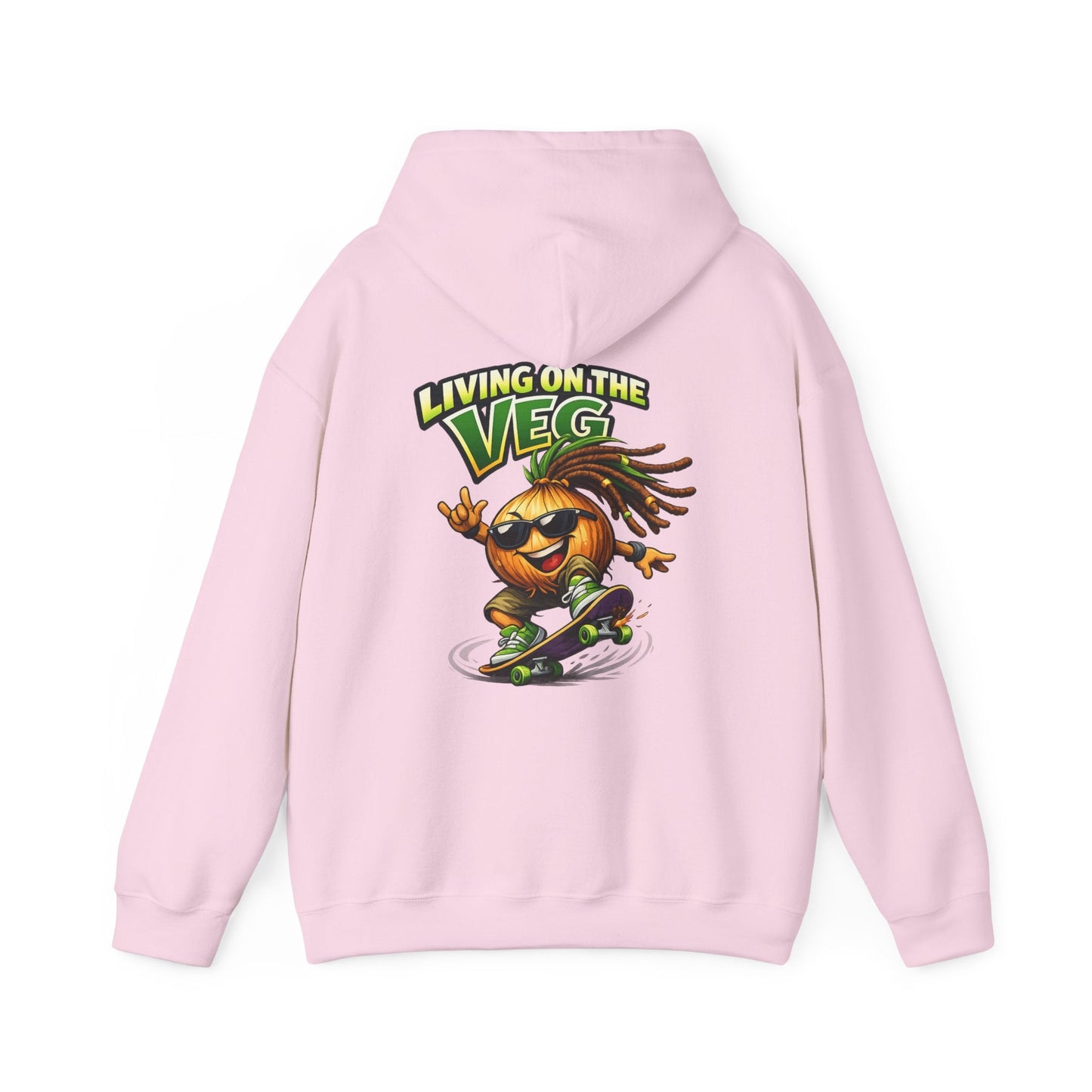 Living on the Veg Onion Skateboarder Hoodie - SJM Print Store