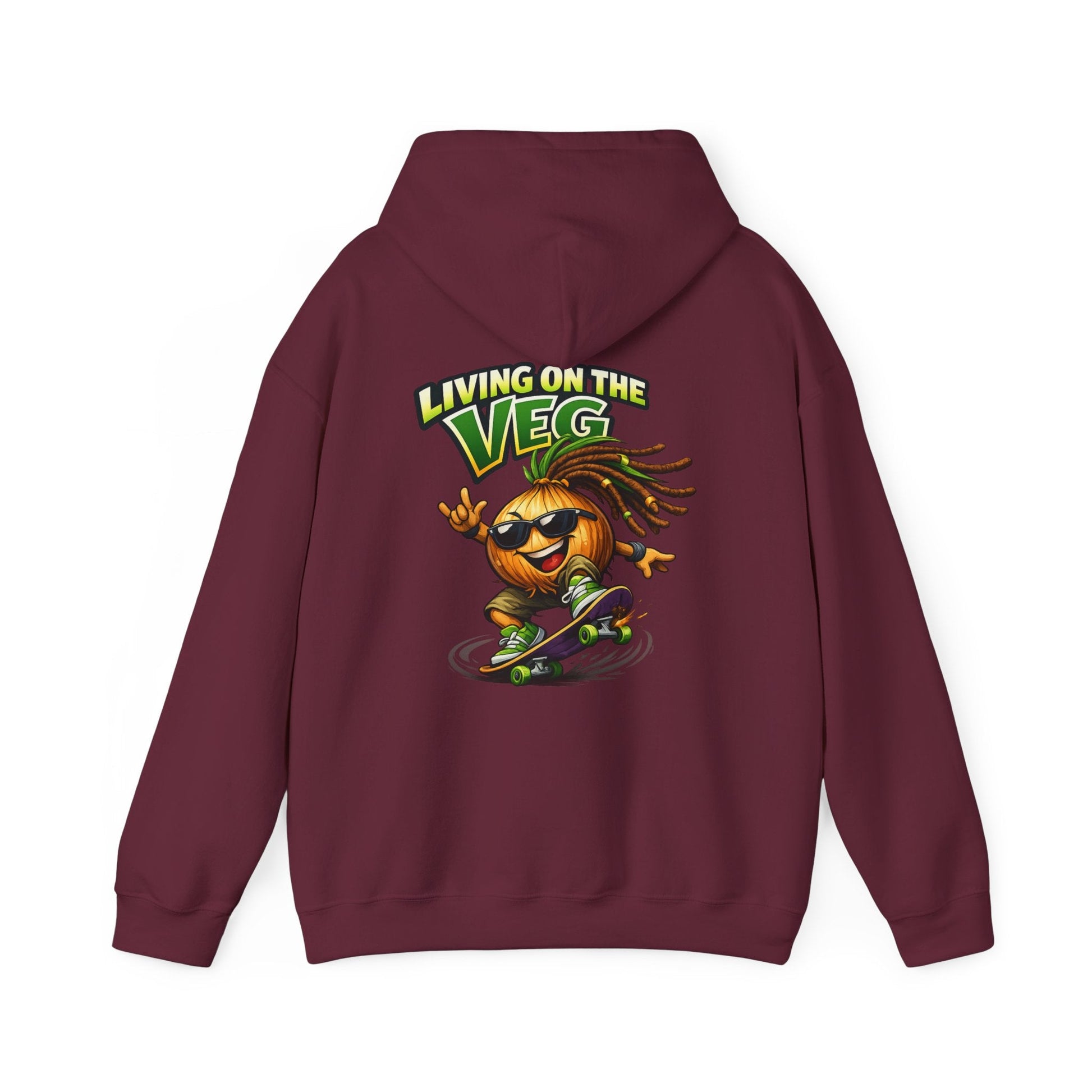 Living on the Veg Onion Skateboarder Hoodie - SJM Print Store