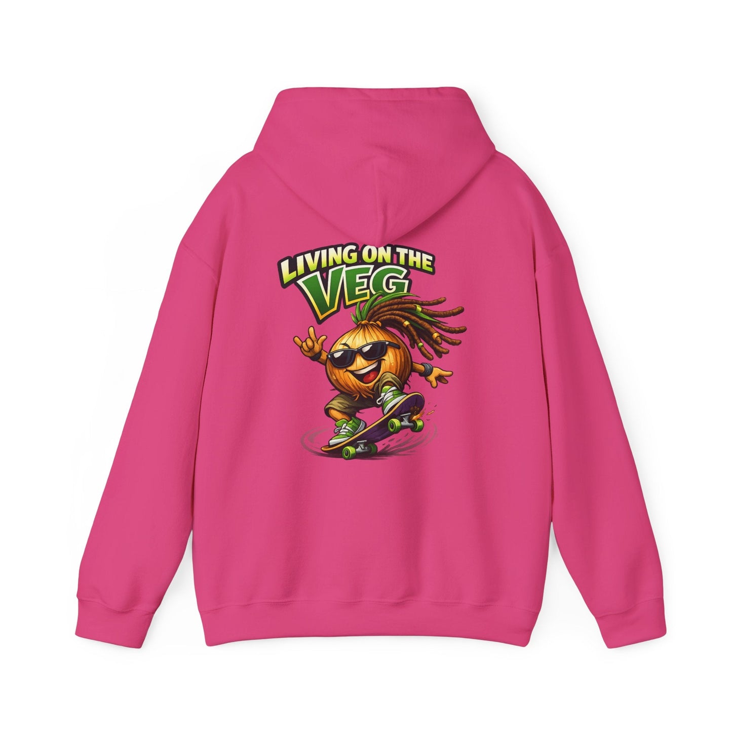 Living on the Veg Onion Skateboarder Hoodie - SJM Print Store