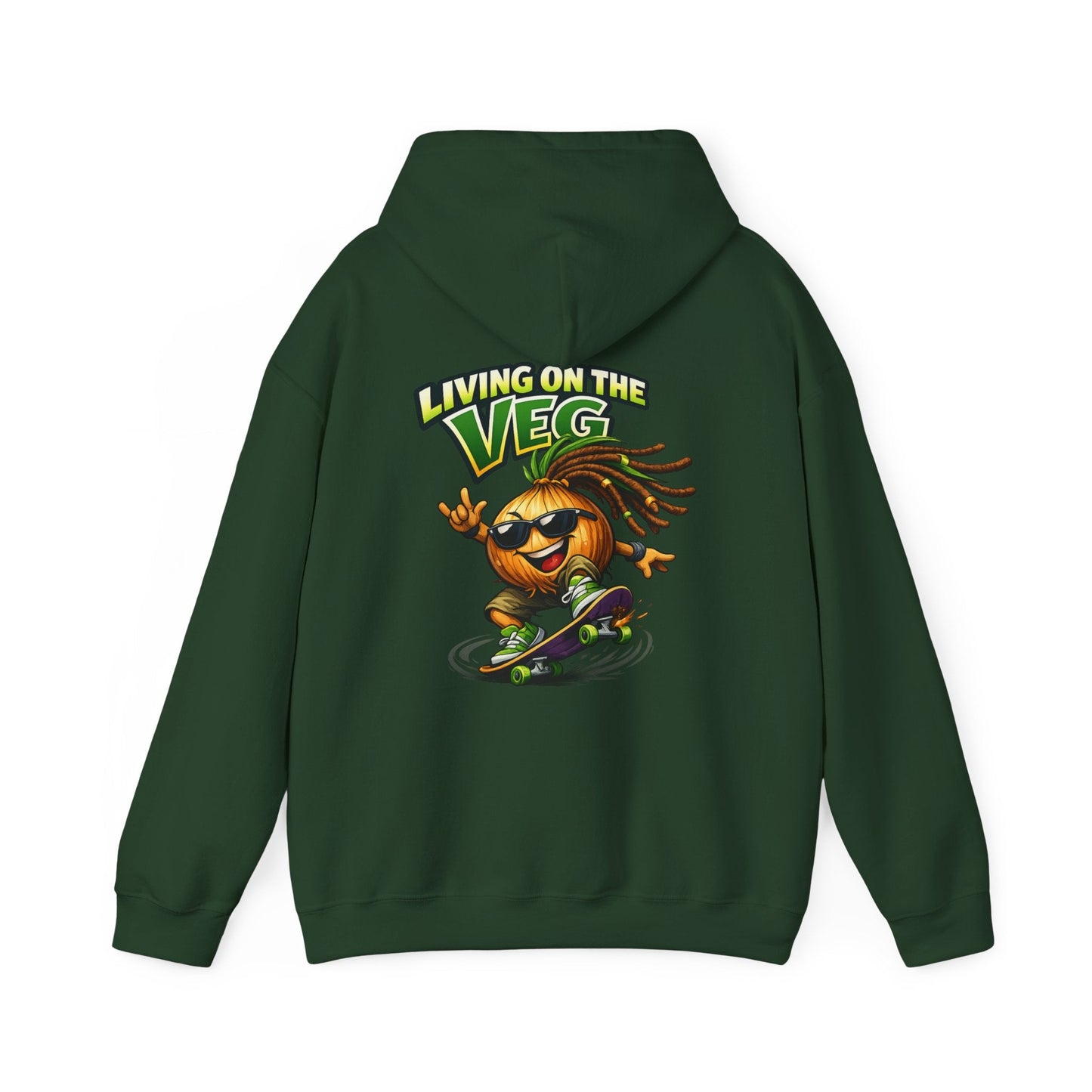 Living on the Veg Onion Skateboarder Hoodie - SJM Print Store