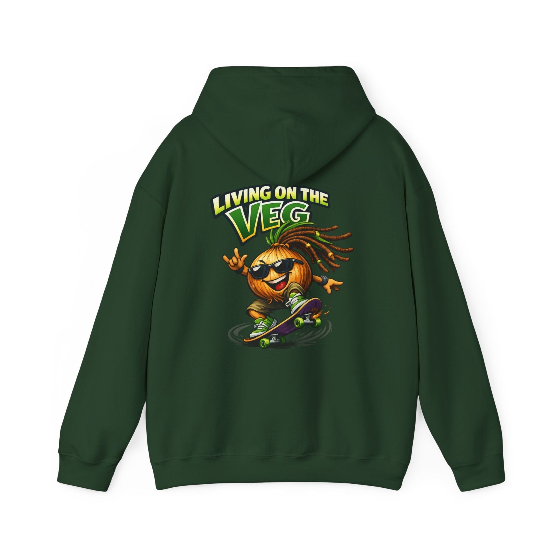 Living on the Veg Onion Skateboarder Hoodie - SJM Print Store