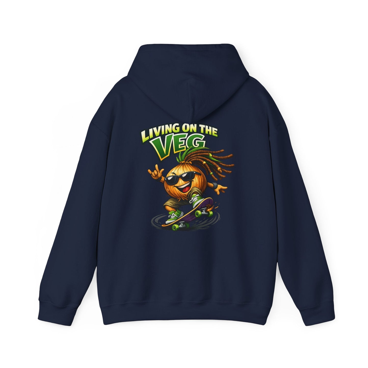 Living on the Veg Onion Skateboarder Hoodie - SJM Print Store