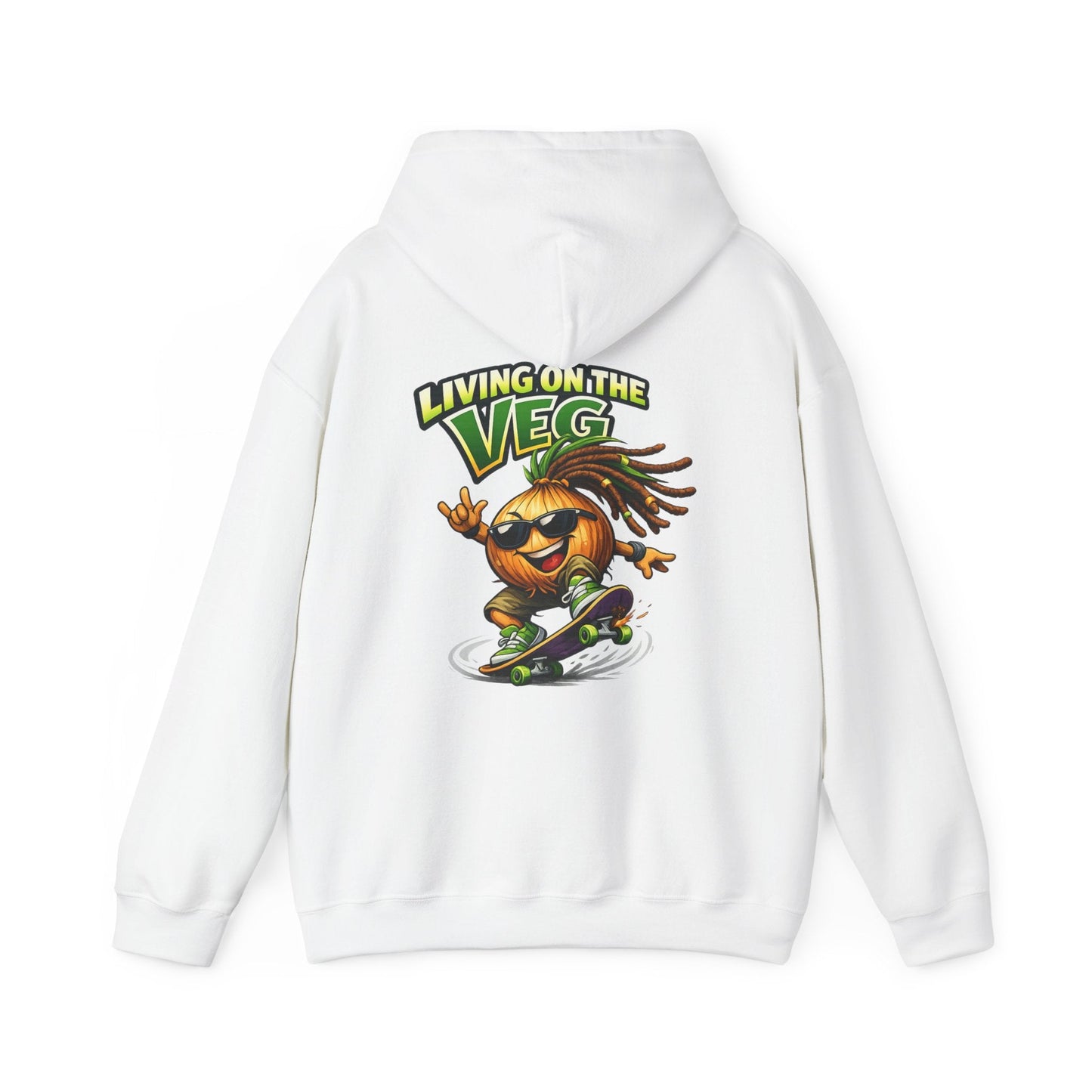 Living on the Veg Onion Skateboarder Hoodie - SJM Print Store