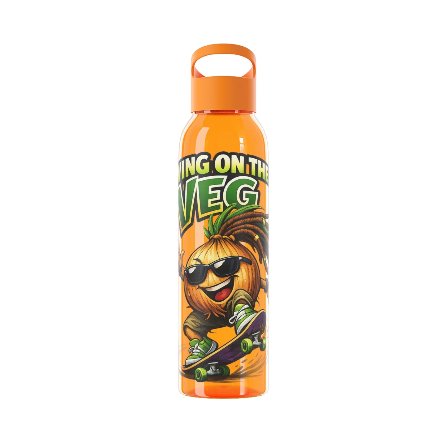 Living on the Veg Onion Skater Water bottle - SJM Print Store