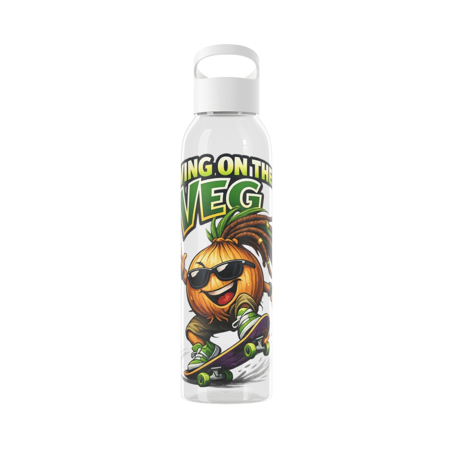 Living on the Veg Onion Skater Water bottle - SJM Print Store