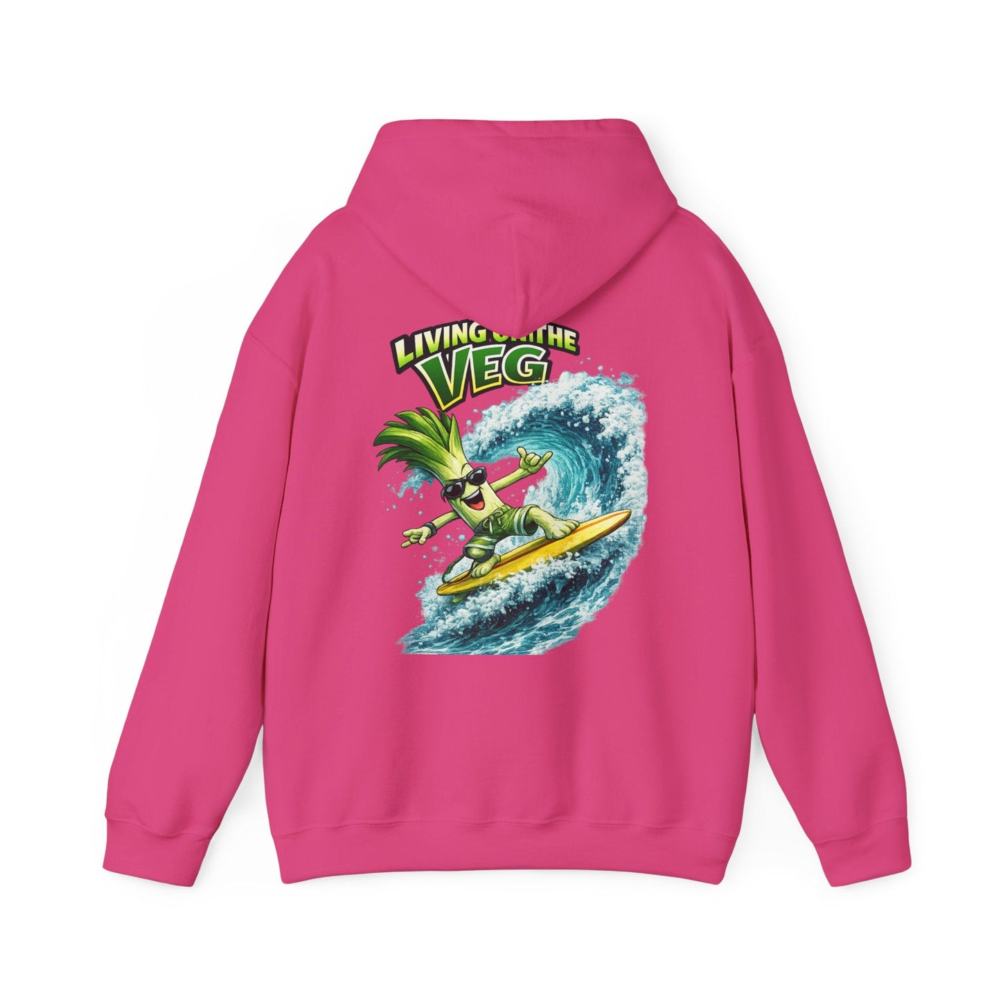 Living on the Veg Surfing Leek Hoodie - SJM Print Store