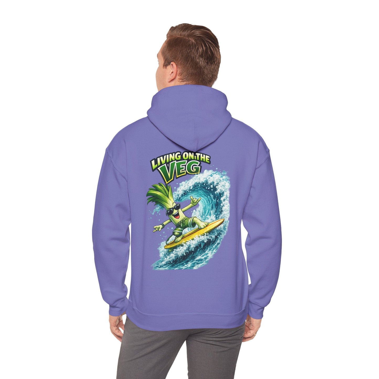 Living on the Veg Surfing Leek Hoodie - SJM Print Store