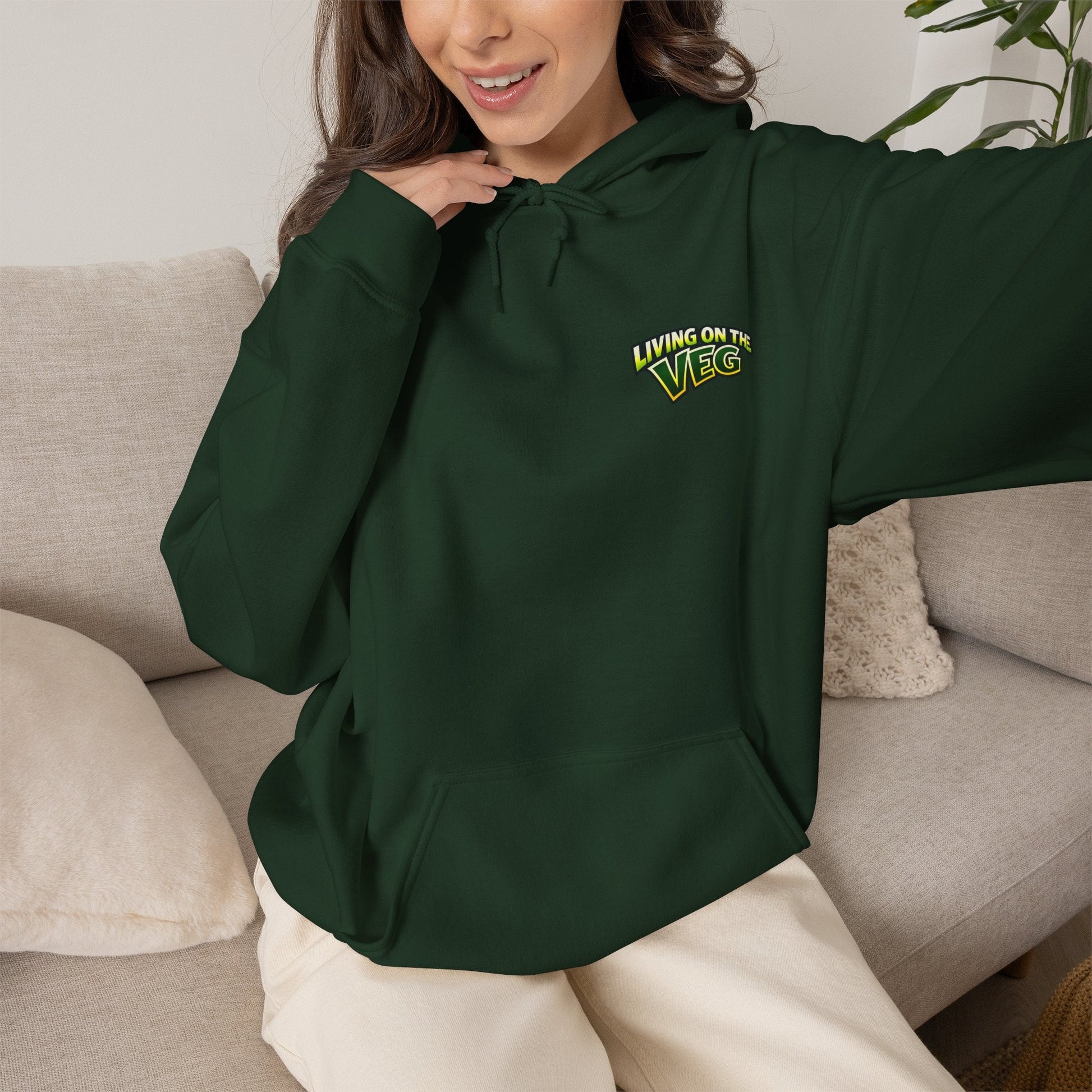 Living on the Veg Surfing Leek Hoodie - SJM Print Store
