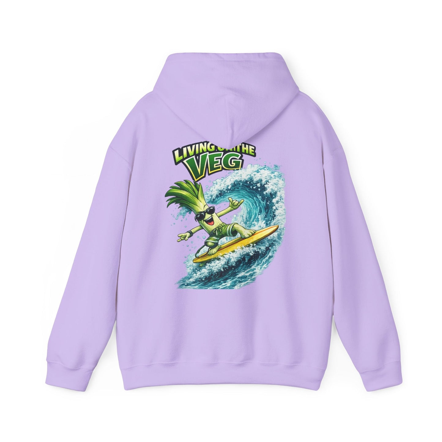 Living on the Veg Surfing Leek Hoodie - SJM Print Store