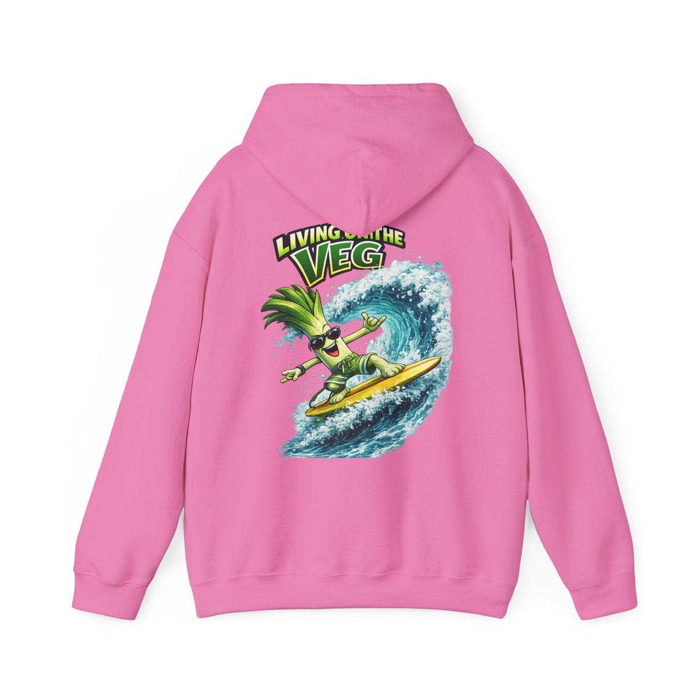 Living on the Veg Surfing Leek Hoodie - SJM Print Store