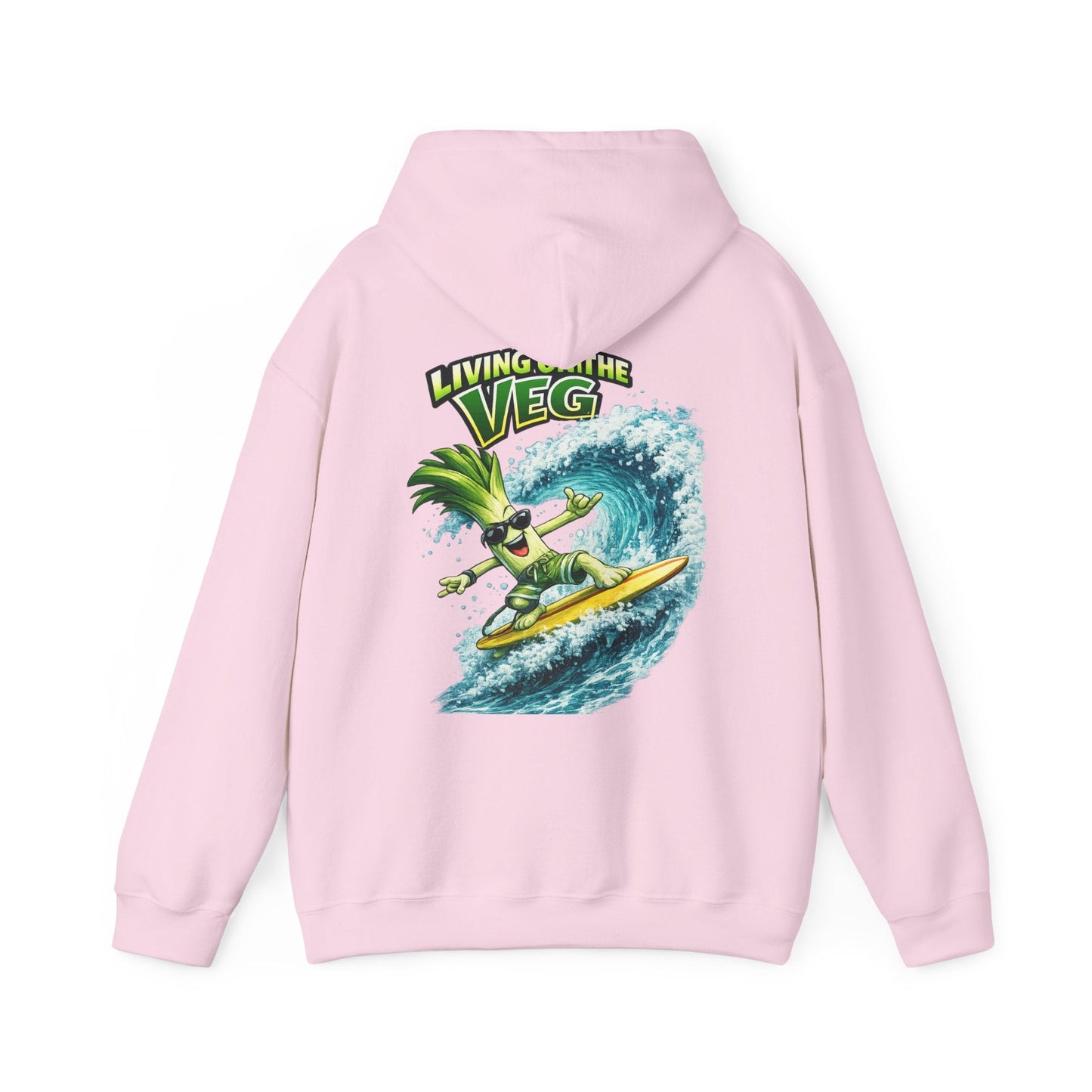 Living on the Veg Surfing Leek Hoodie - SJM Print Store