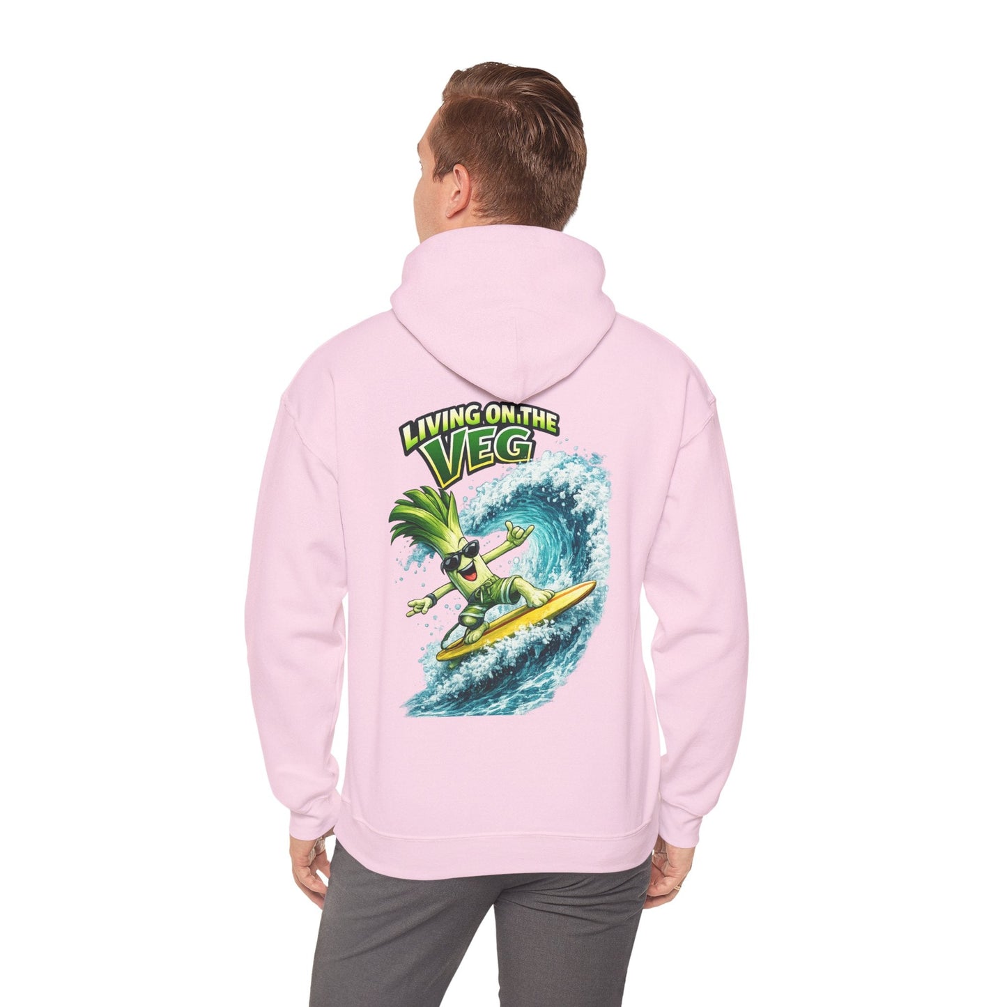 Living on the Veg Surfing Leek Hoodie - SJM Print Store