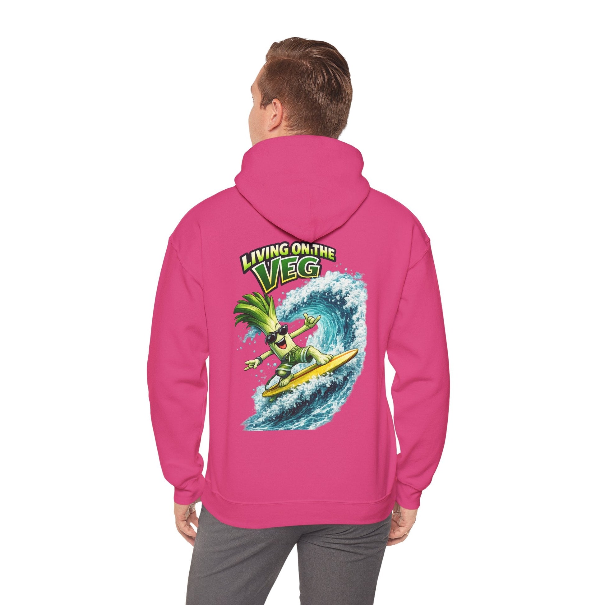 Living on the Veg Surfing Leek Hoodie - SJM Print Store
