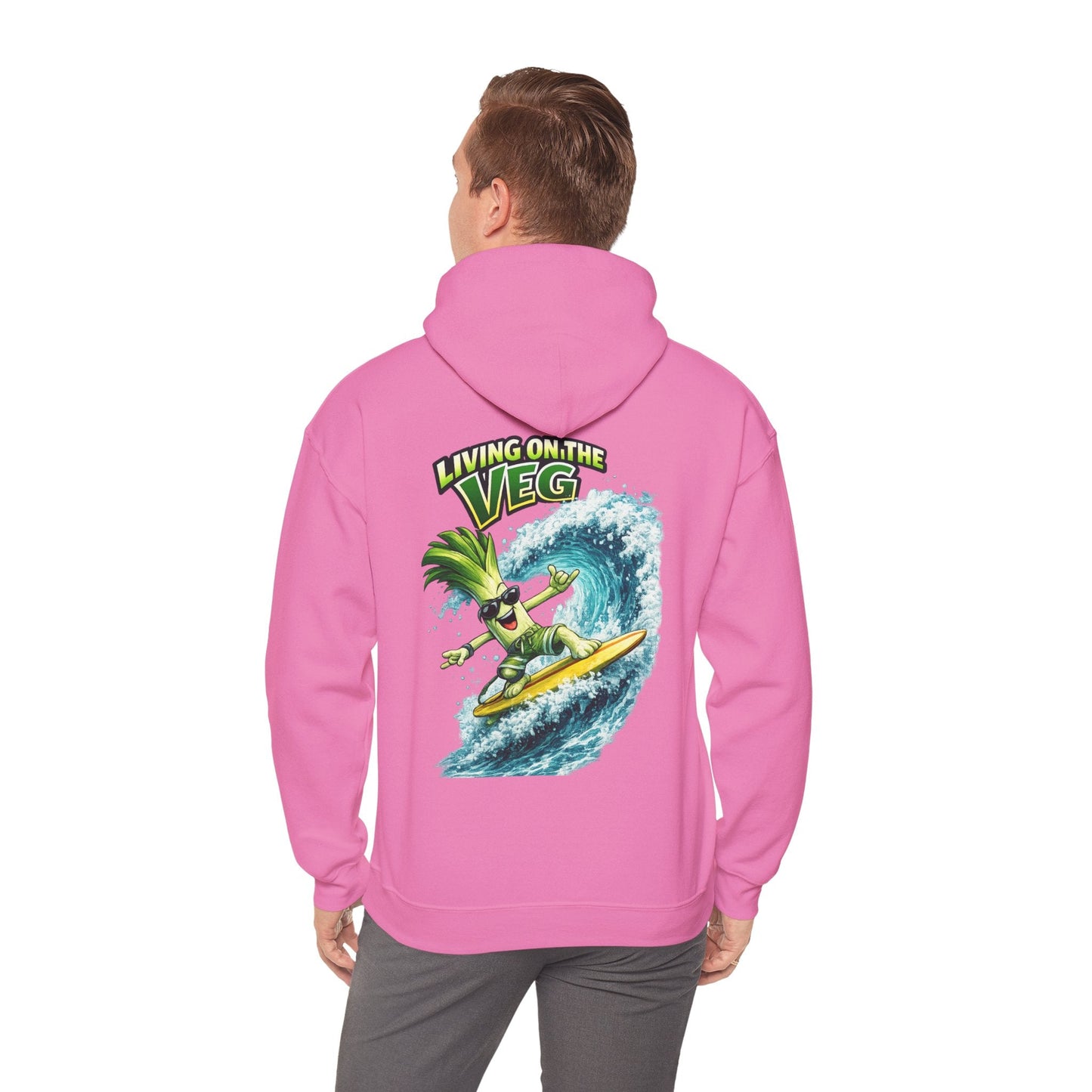 Living on the Veg Surfing Leek Hoodie - SJM Print Store