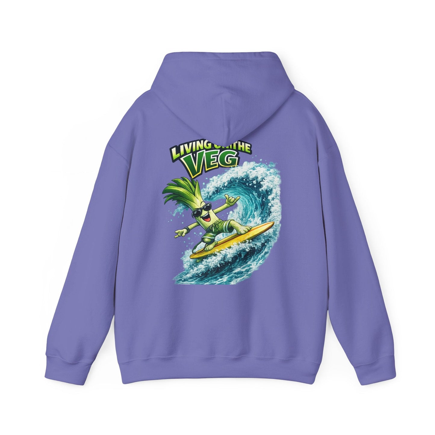 Living on the Veg Surfing Leek Hoodie - SJM Print Store