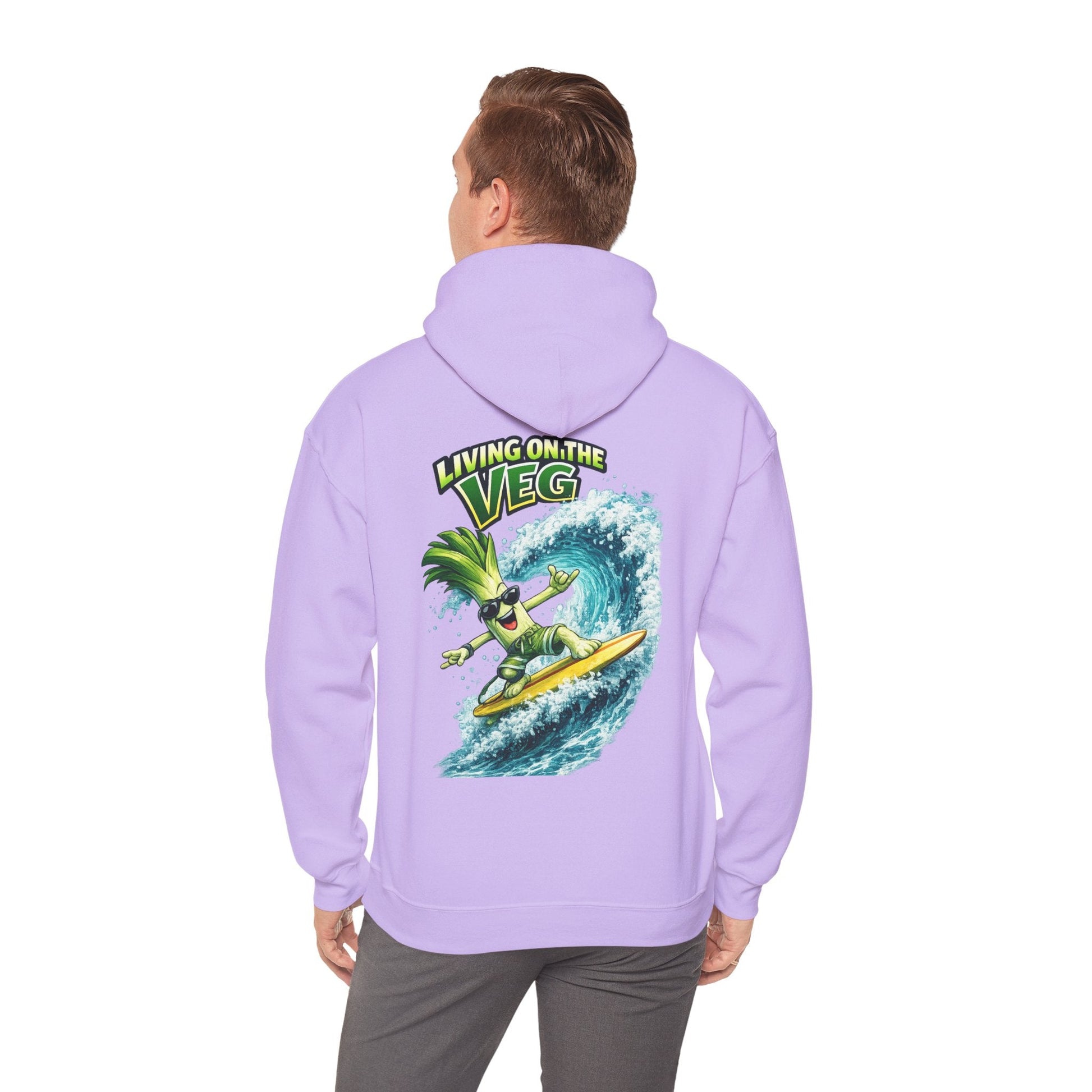 Living on the Veg Surfing Leek Hoodie - SJM Print Store