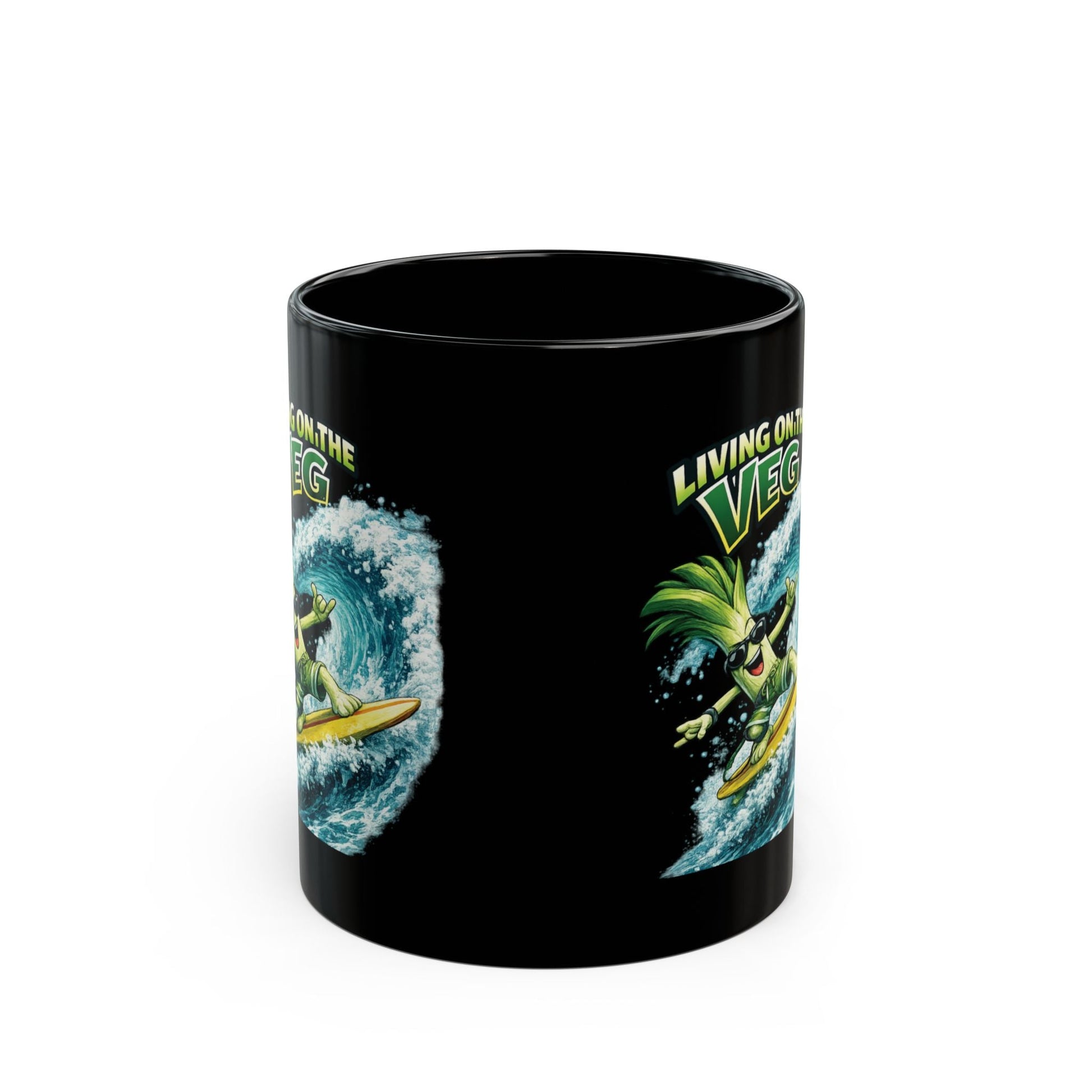 Living on the Veg Surfing Leek Mug - SJM Print Store