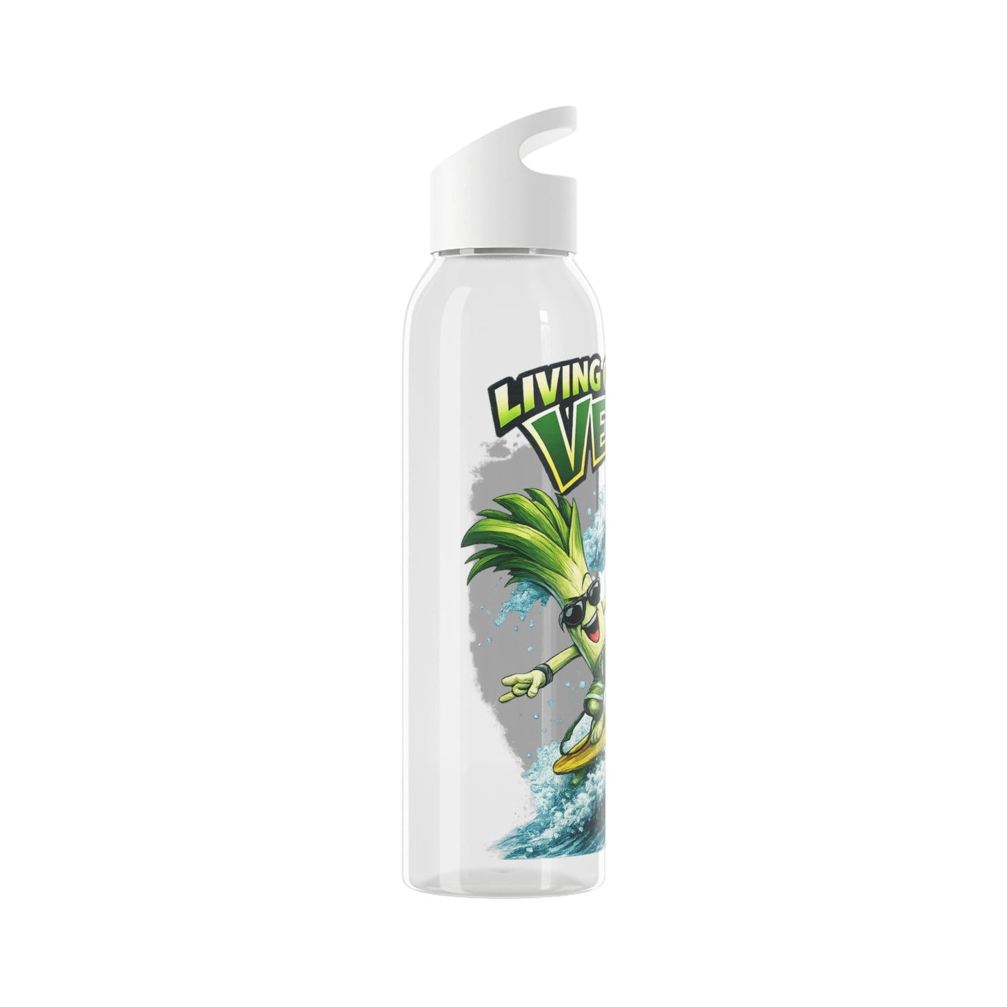 Living on the Veg Surfing Leek Water Bottle - SJM Print Store