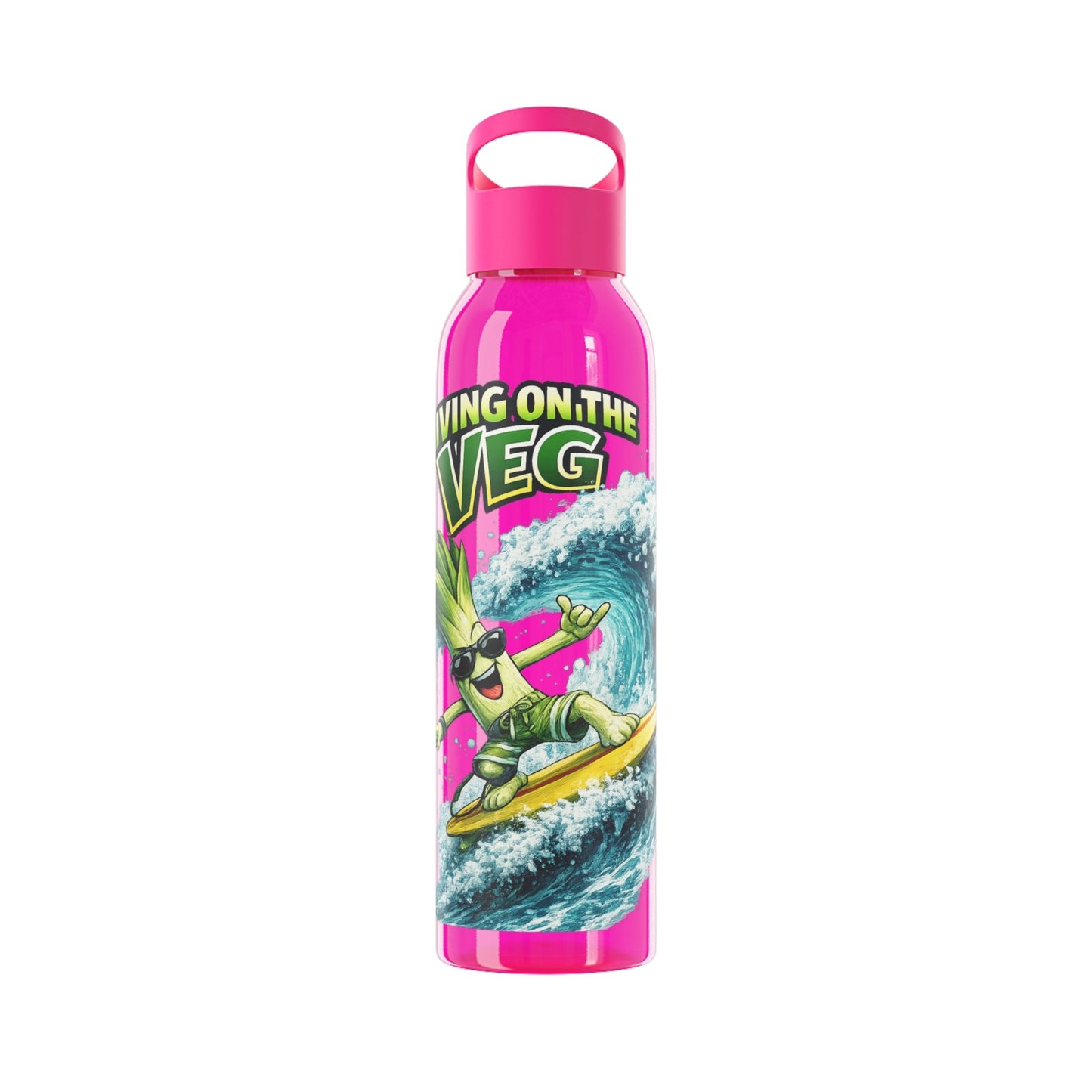 Living on the Veg Surfing Leek Water Bottle - SJM Print Store