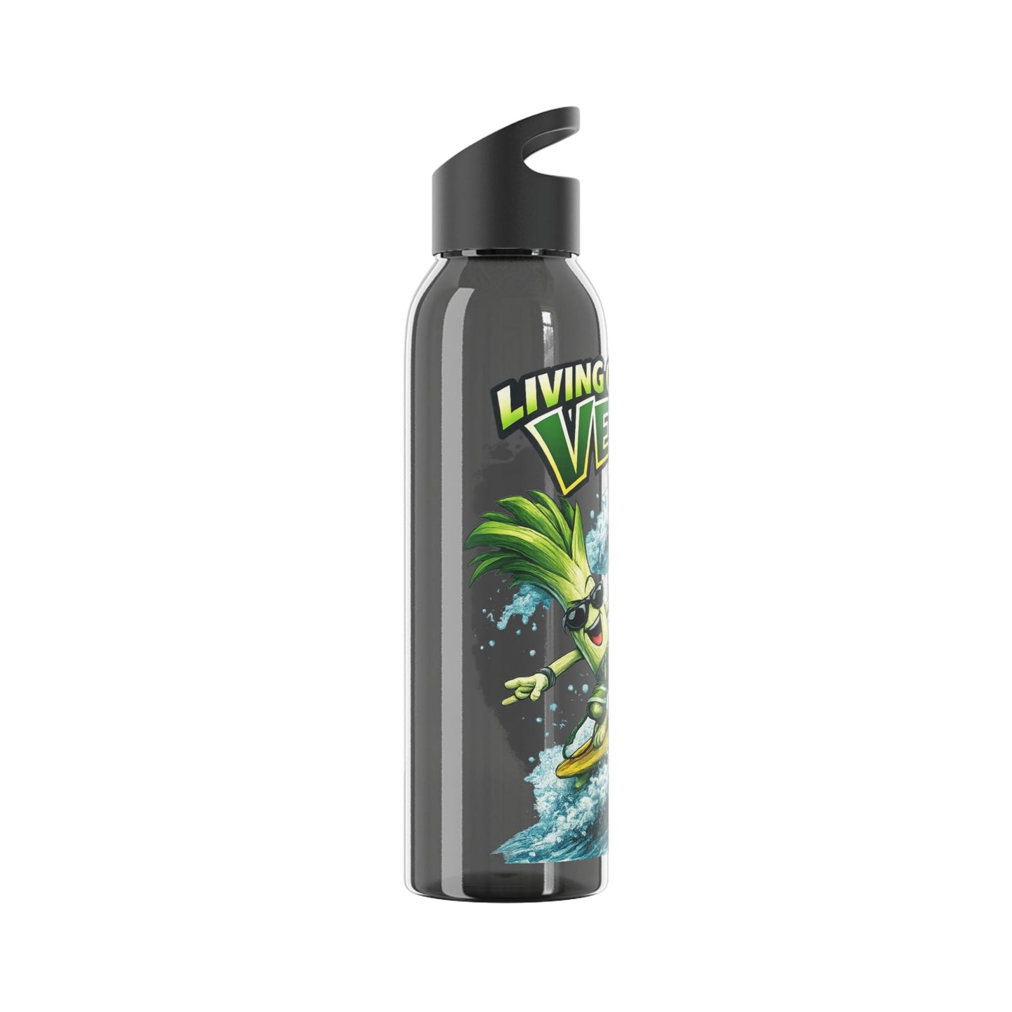 Living on the Veg Surfing Leek Water Bottle - SJM Print Store
