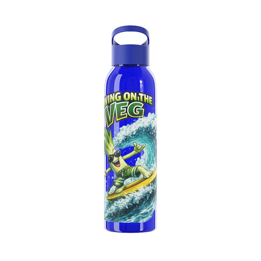 Living on the Veg Surfing Leek Water Bottle - SJM Print Store