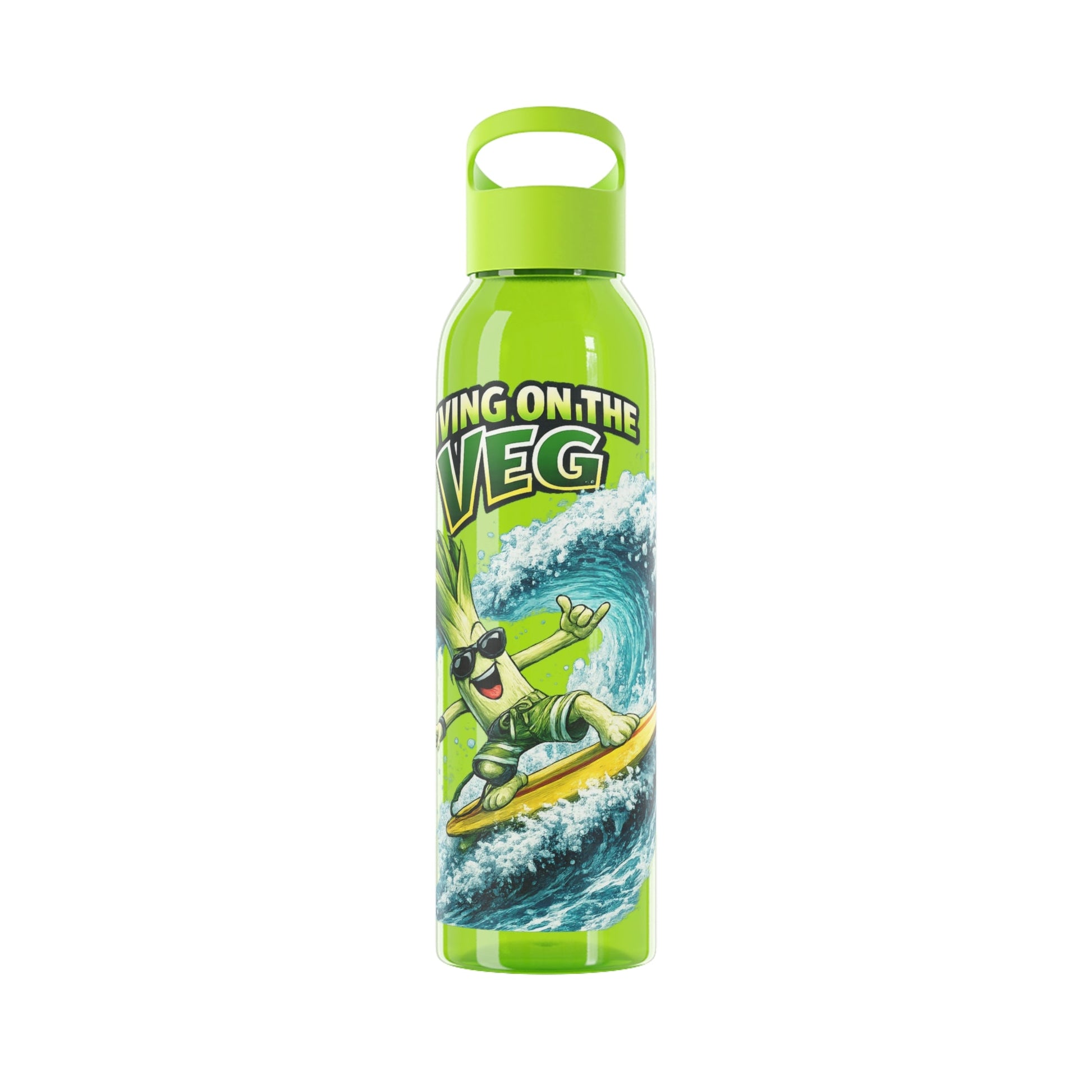 Living on the Veg Surfing Leek Water Bottle - SJM Print Store