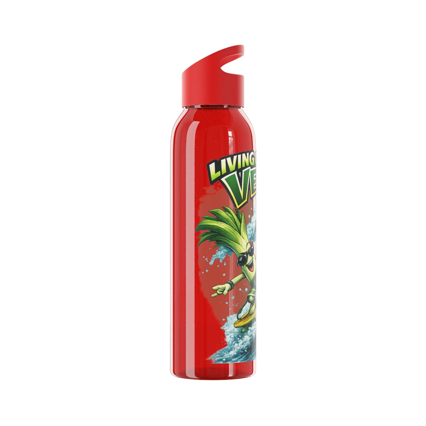 Living on the Veg Surfing Leek Water Bottle - SJM Print Store
