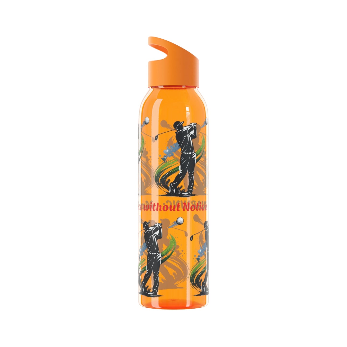 Male Golfer Gaphic Water Bottle with Cheeky Warning Strapline - SJM Print Store