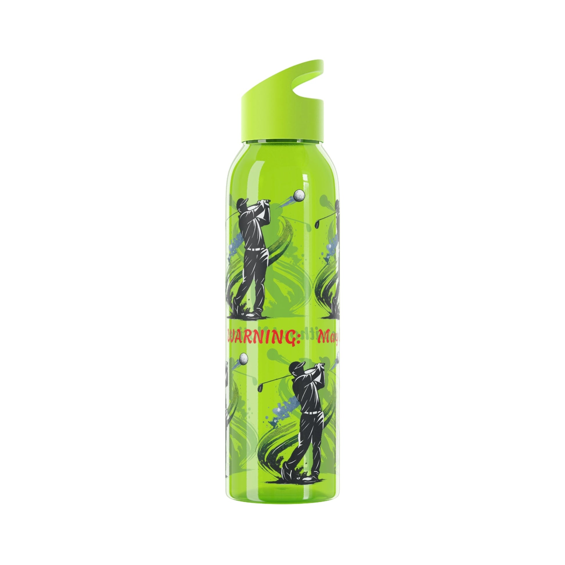 Male Golfer Gaphic Water Bottle with Cheeky Warning Strapline - SJM Print Store