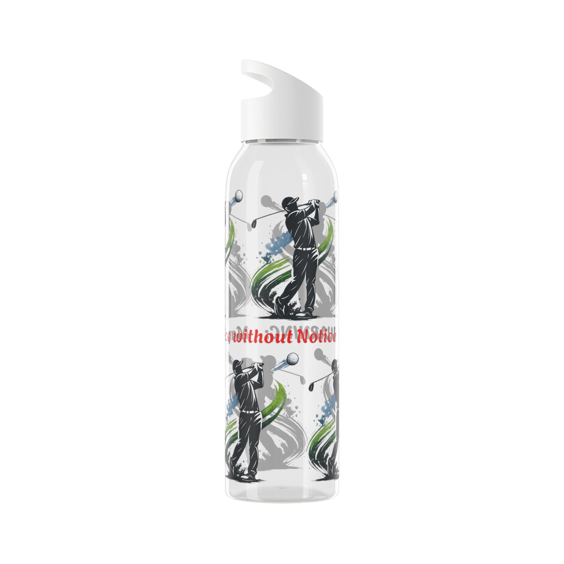 Male Golfer Gaphic Water Bottle with Cheeky Warning Strapline - SJM Print Store