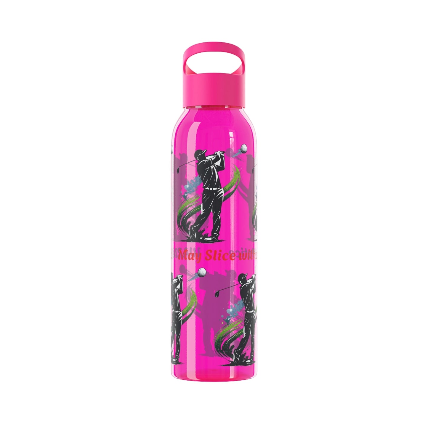 Male Golfer Gaphic Water Bottle with Cheeky Warning Strapline - SJM Print Store