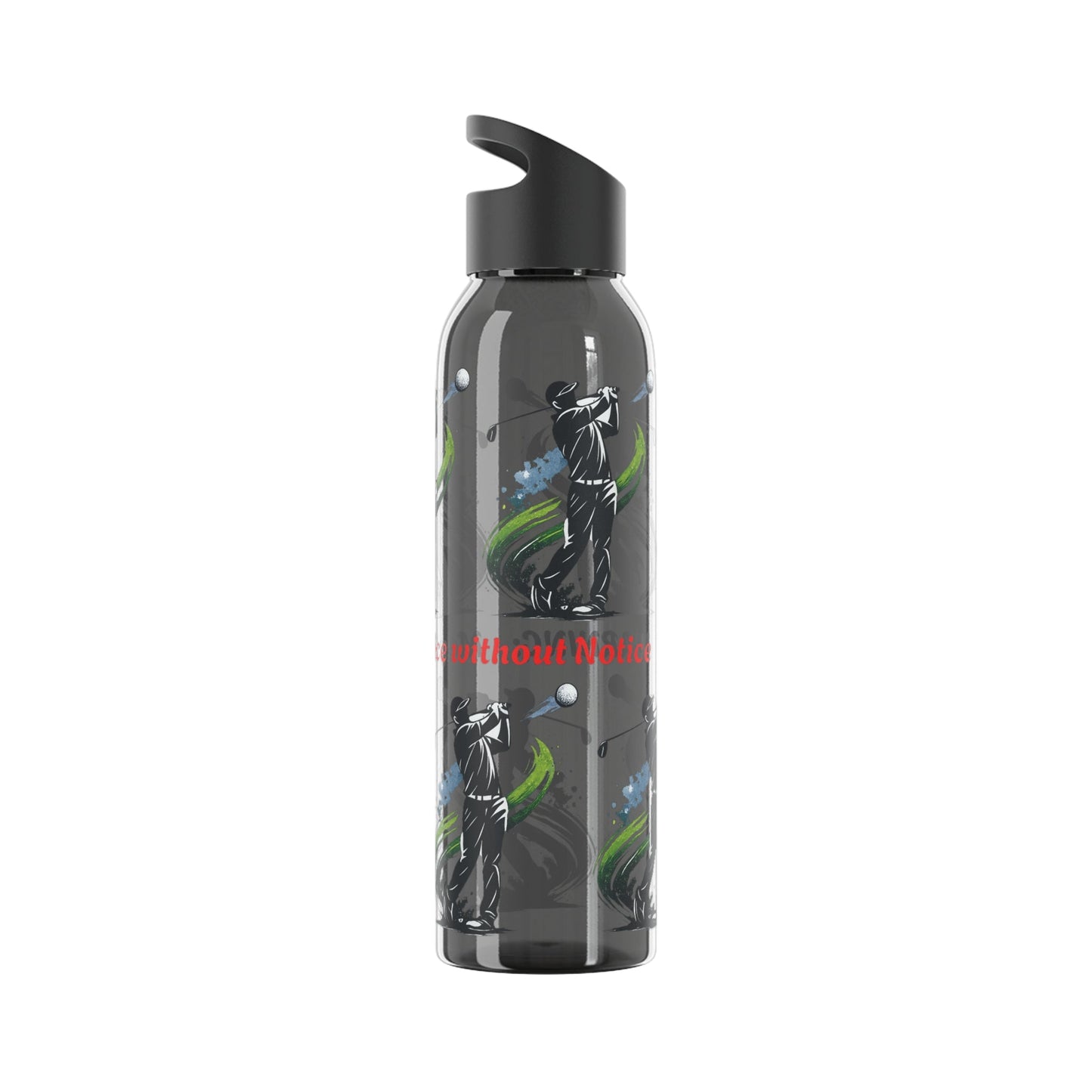 Male Golfer Gaphic Water Bottle with Cheeky Warning Strapline - SJM Print Store