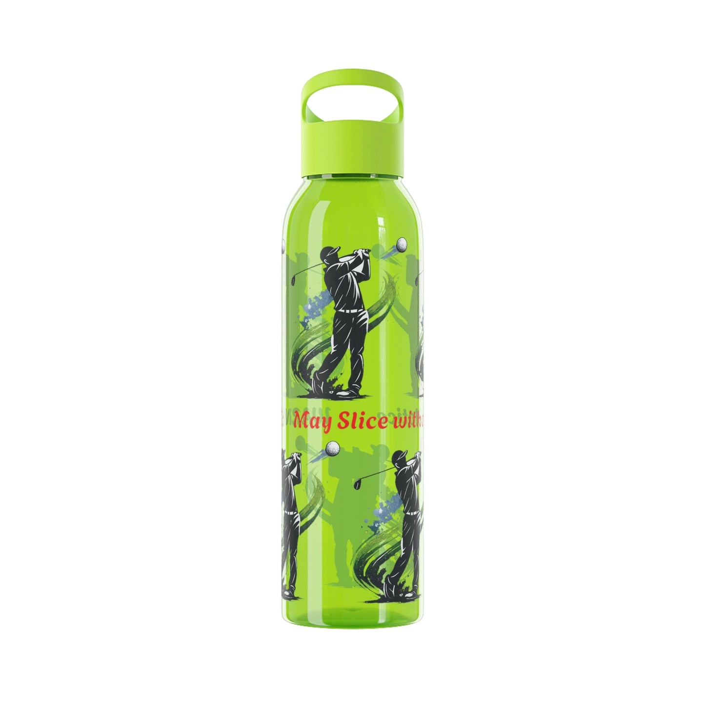 Male Golfer Gaphic Water Bottle with Cheeky Warning Strapline - SJM Print Store