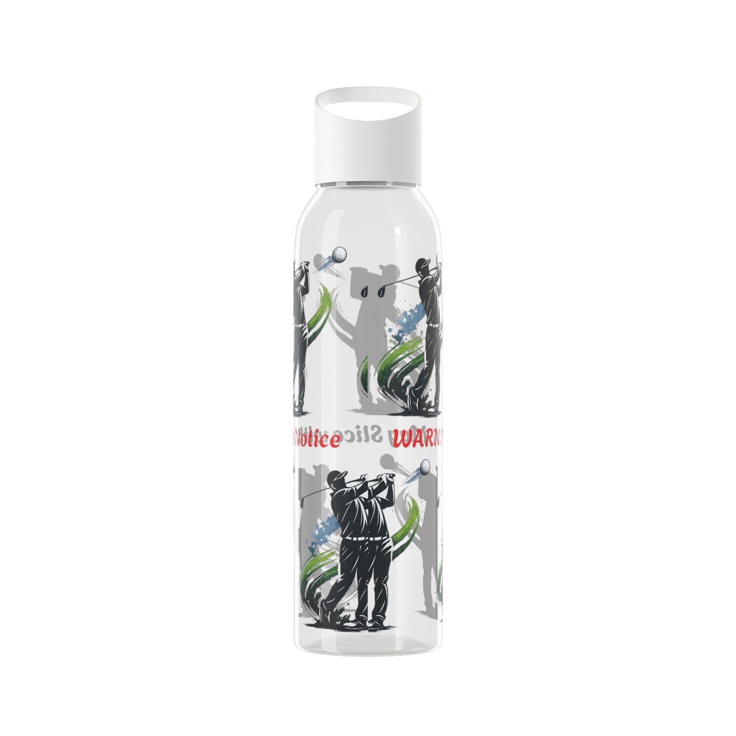 Male Golfer Gaphic Water Bottle with Cheeky Warning Strapline - SJM Print Store
