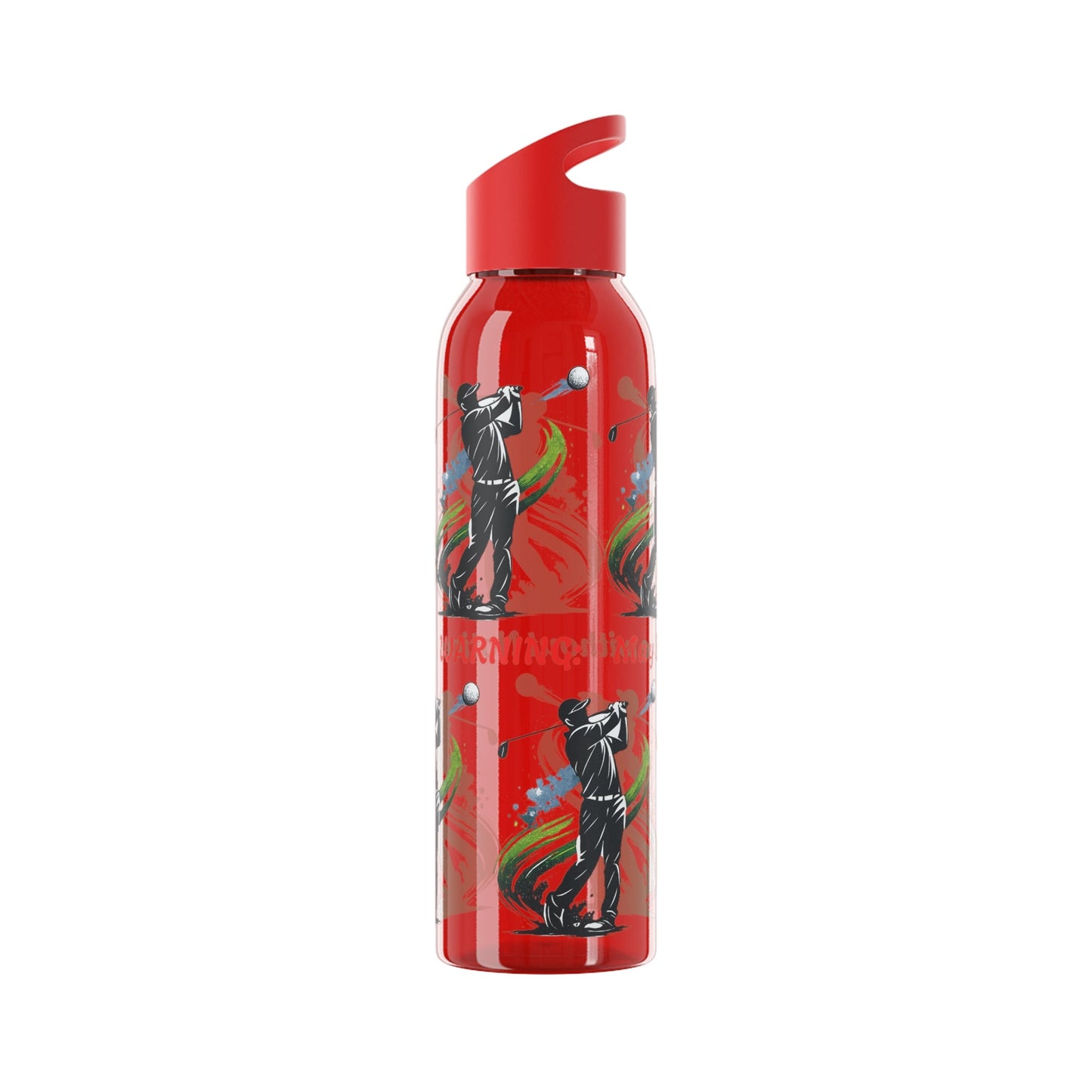 Male Golfer Gaphic Water Bottle with Cheeky Warning Strapline - SJM Print Store