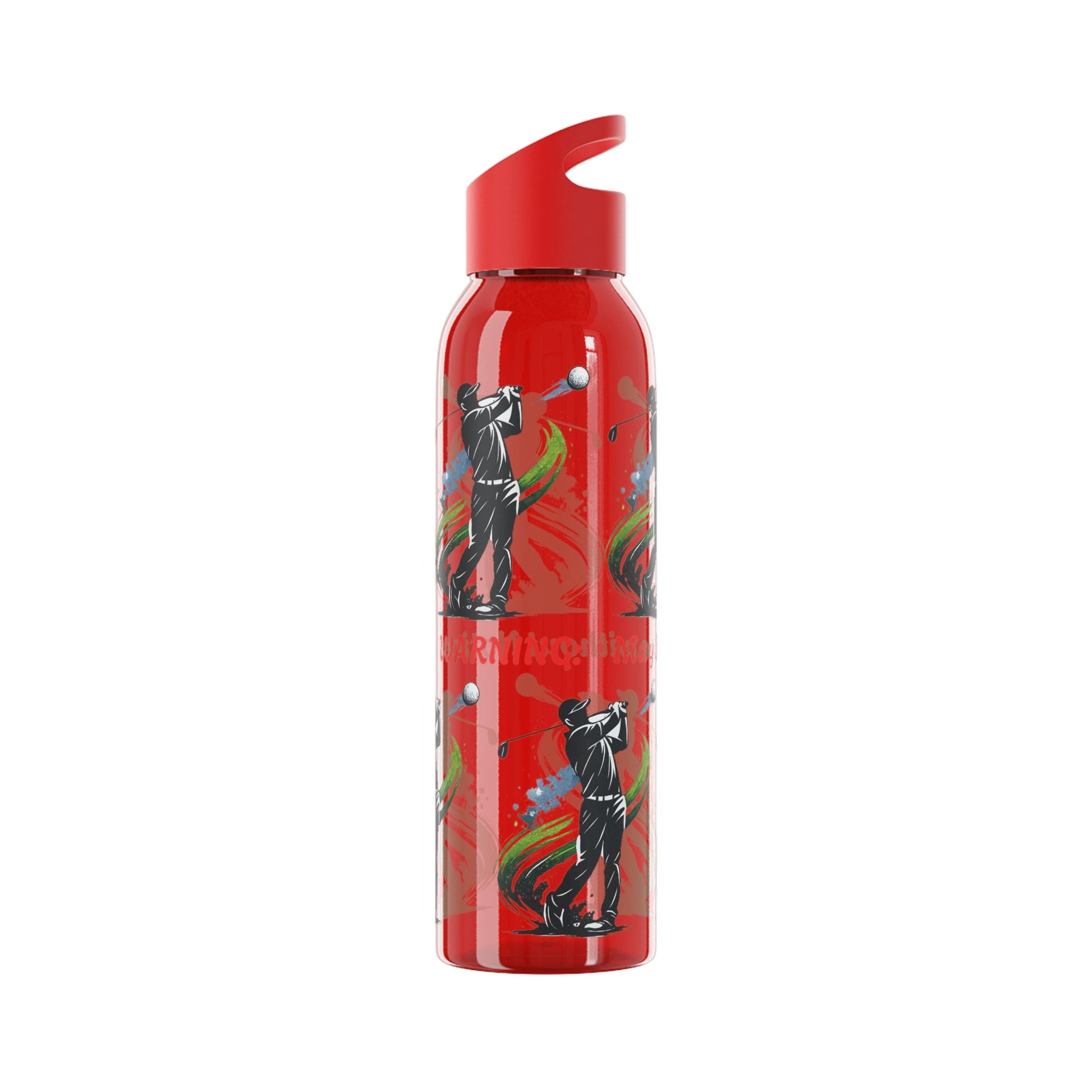 Male Golfer Gaphic Water Bottle with Cheeky Warning Strapline - SJM Print Store