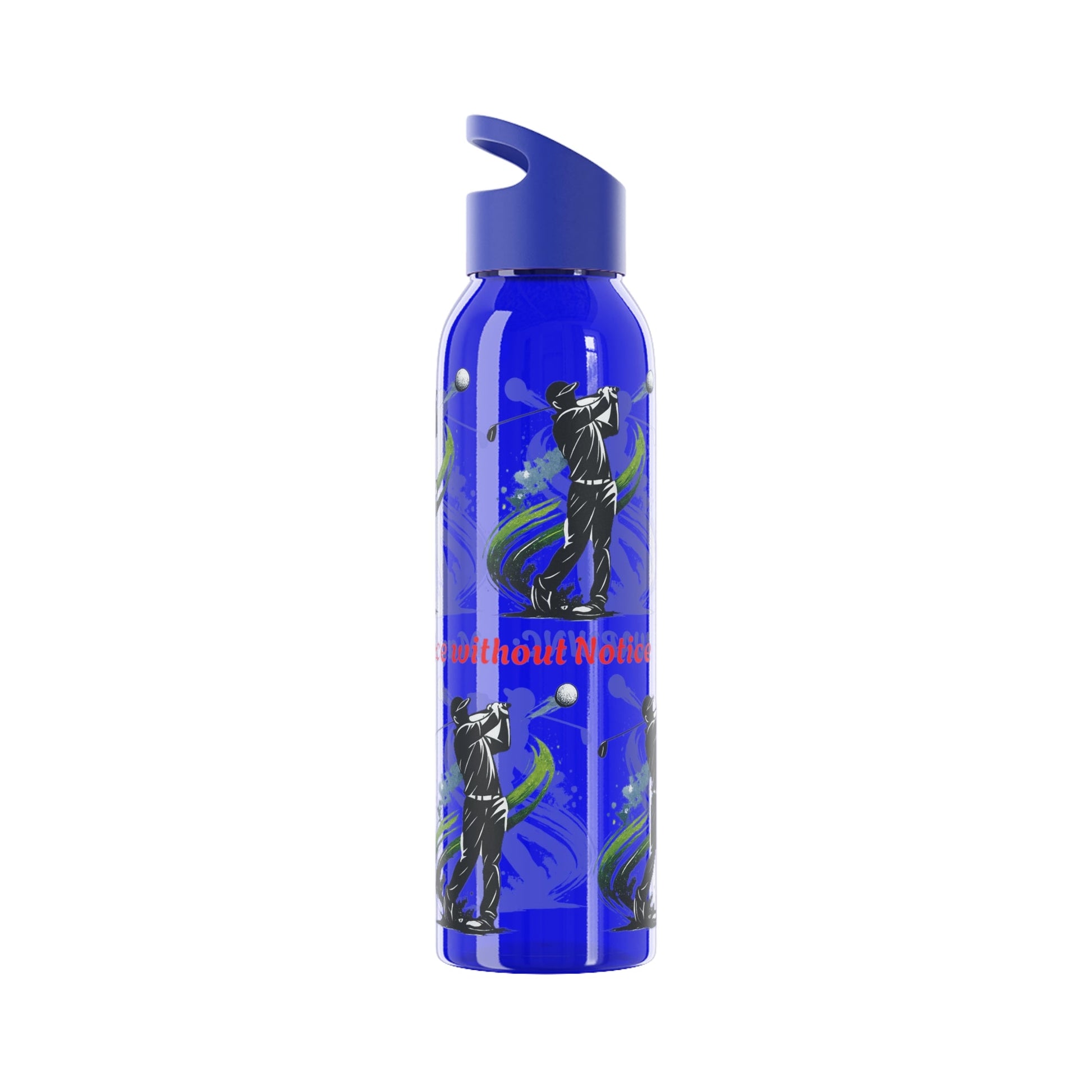 Male Golfer Gaphic Water Bottle with Cheeky Warning Strapline - SJM Print Store