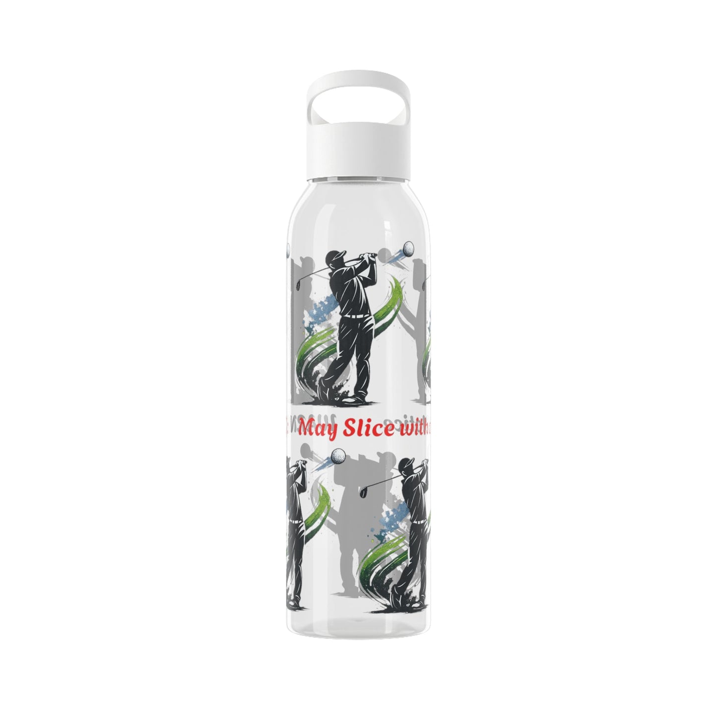 Male Golfer Gaphic Water Bottle with Cheeky Warning Strapline - SJM Print Store