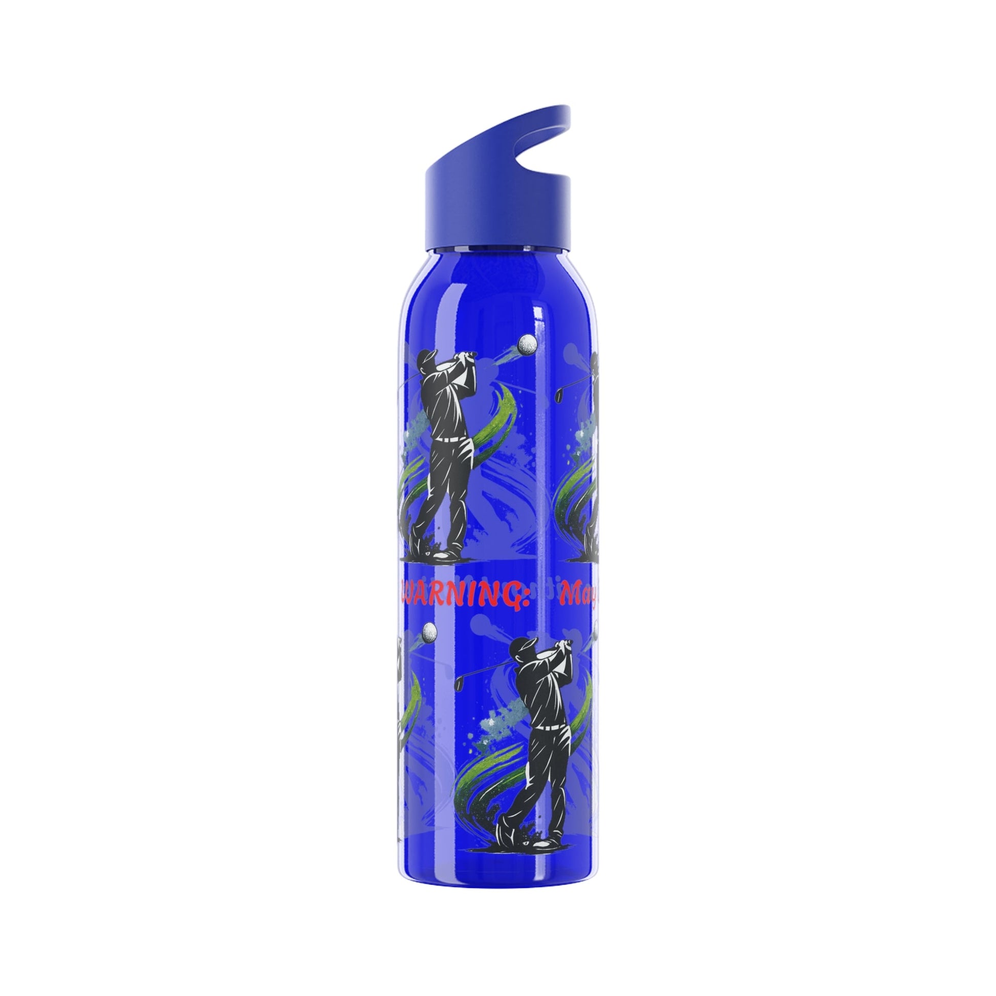 Male Golfer Gaphic Water Bottle with Cheeky Warning Strapline - SJM Print Store