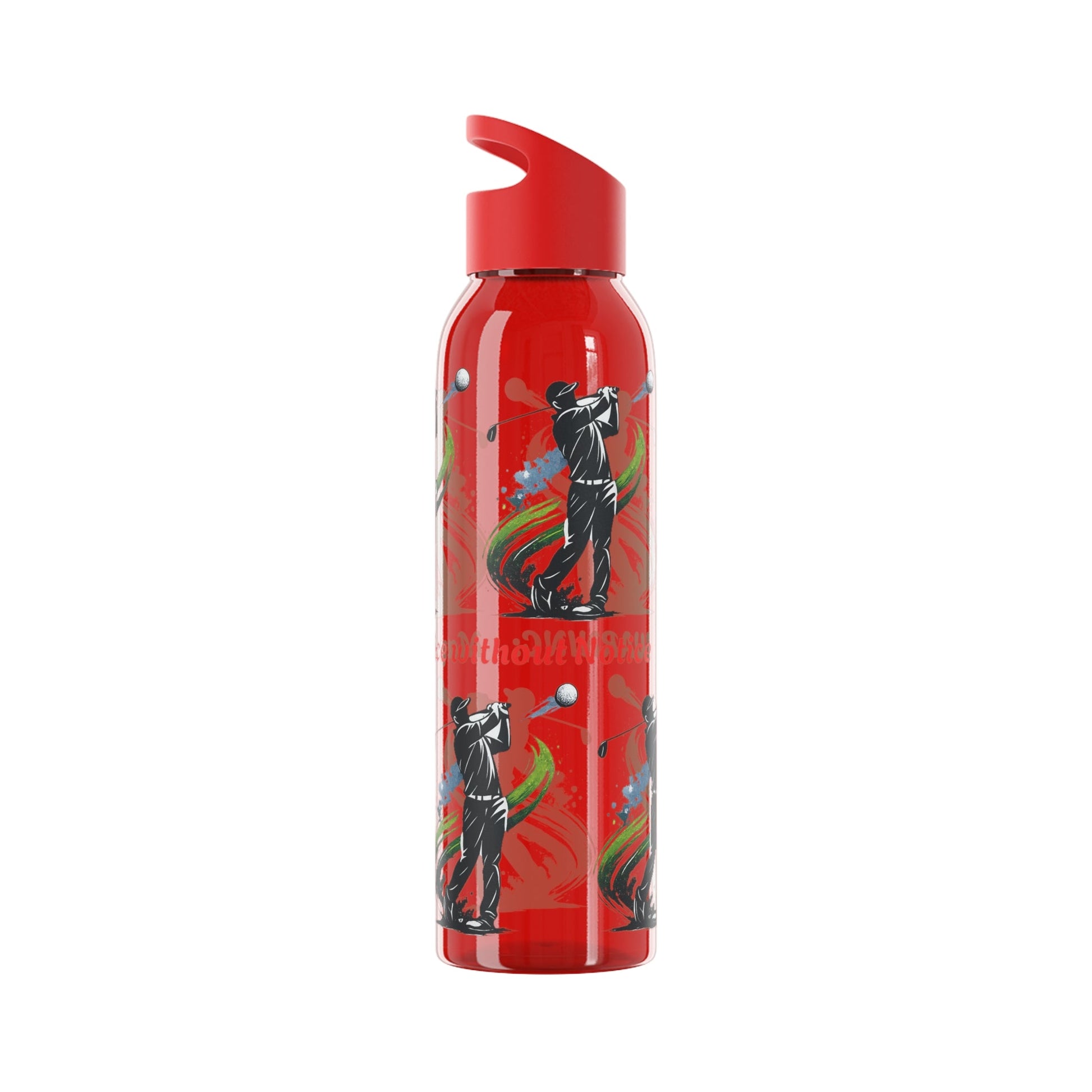Male Golfer Gaphic Water Bottle with Cheeky Warning Strapline - SJM Print Store