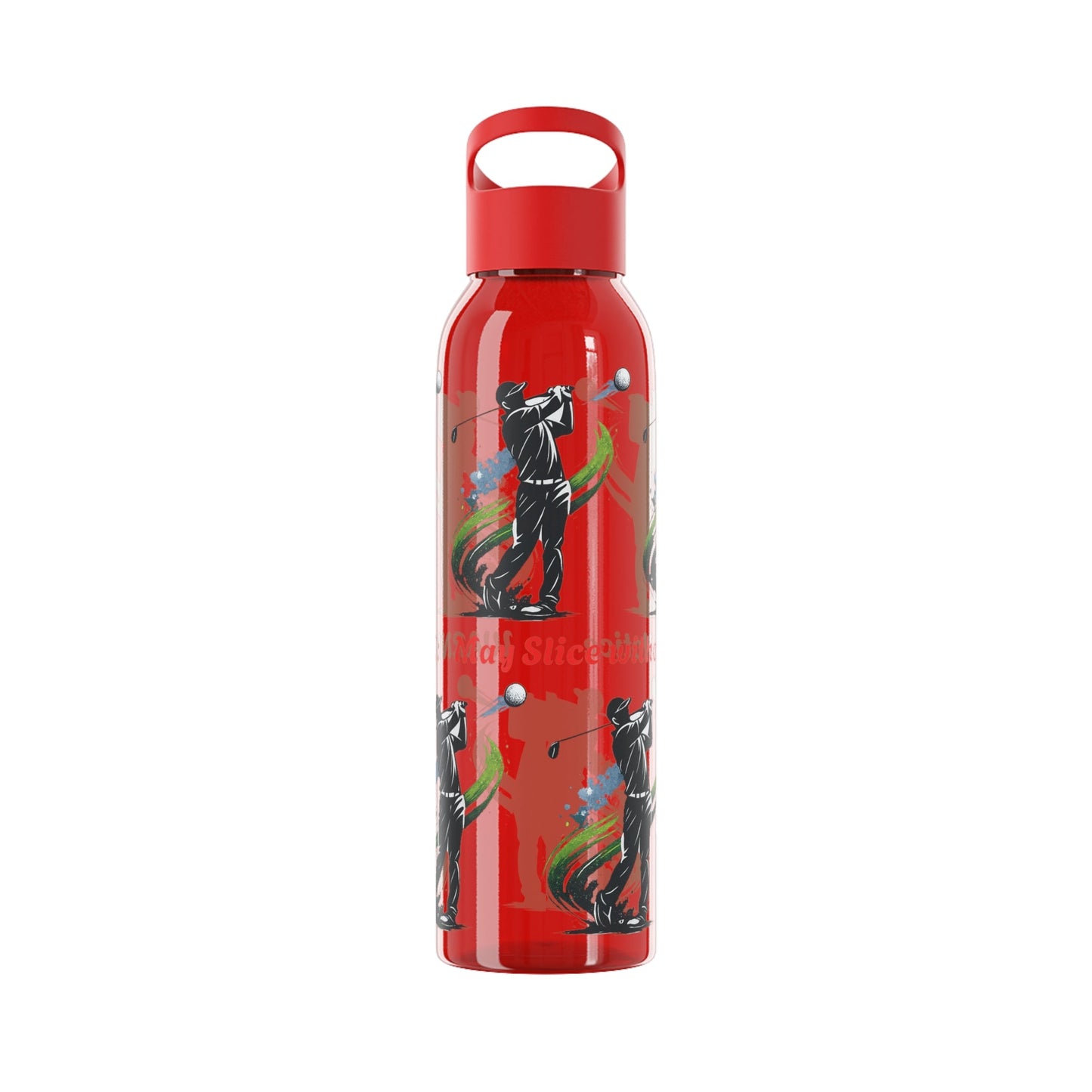 Male Golfer Gaphic Water Bottle with Cheeky Warning Strapline - SJM Print Store