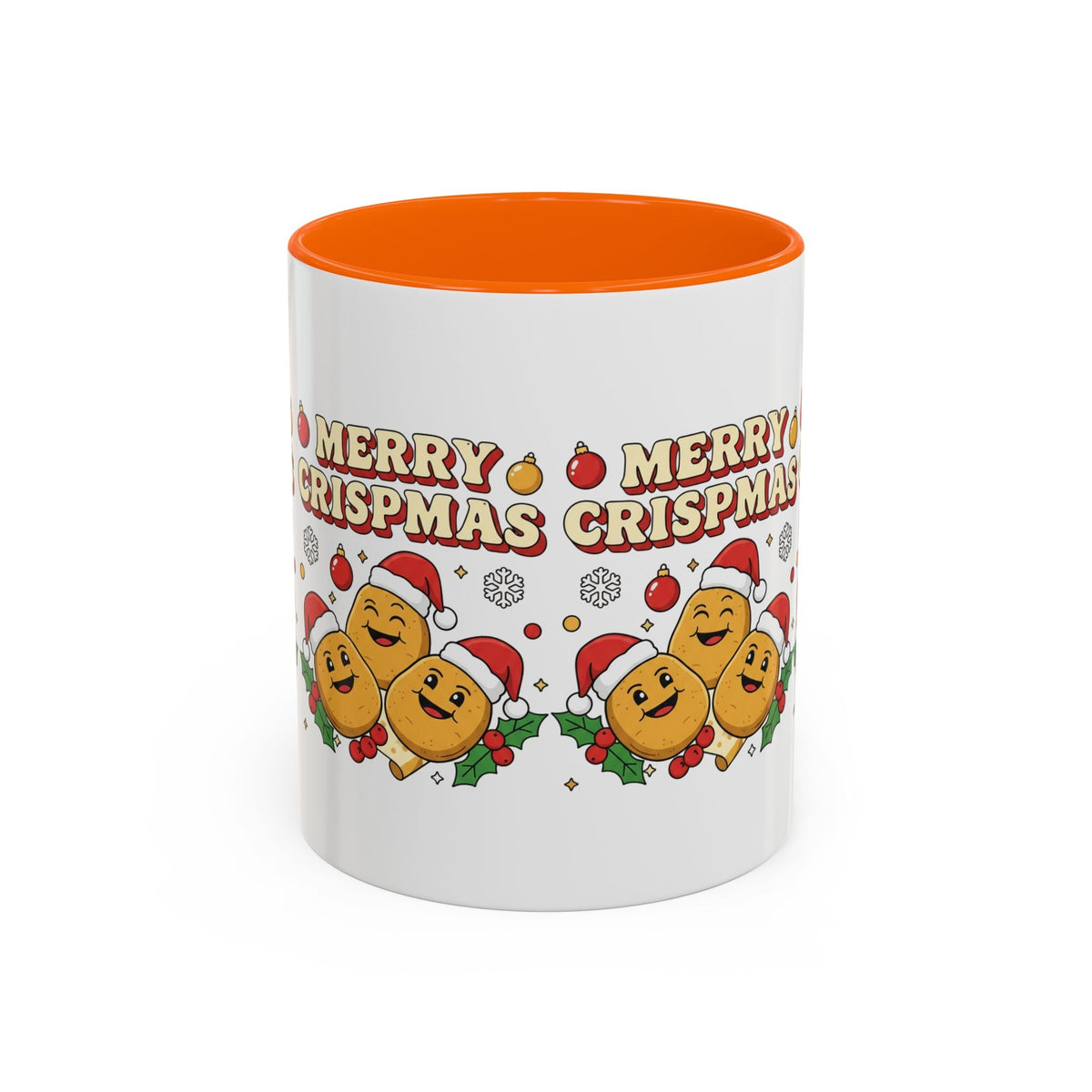 Merry Crispmas Christmas Accent Mug – Funny Festive Mug - SJM Print Store