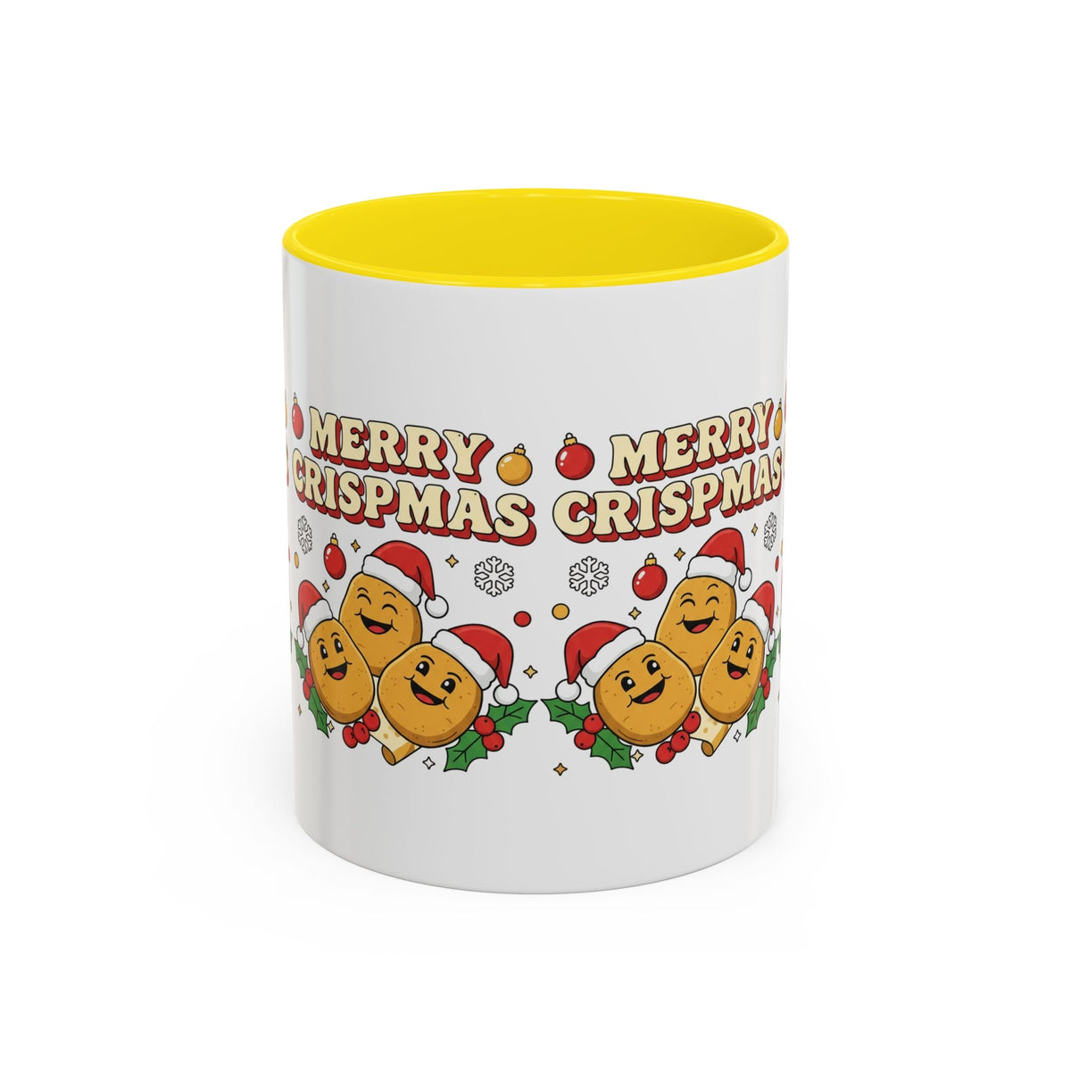 Merry Crispmas Christmas Accent Mug – Funny Festive Mug - SJM Print Store