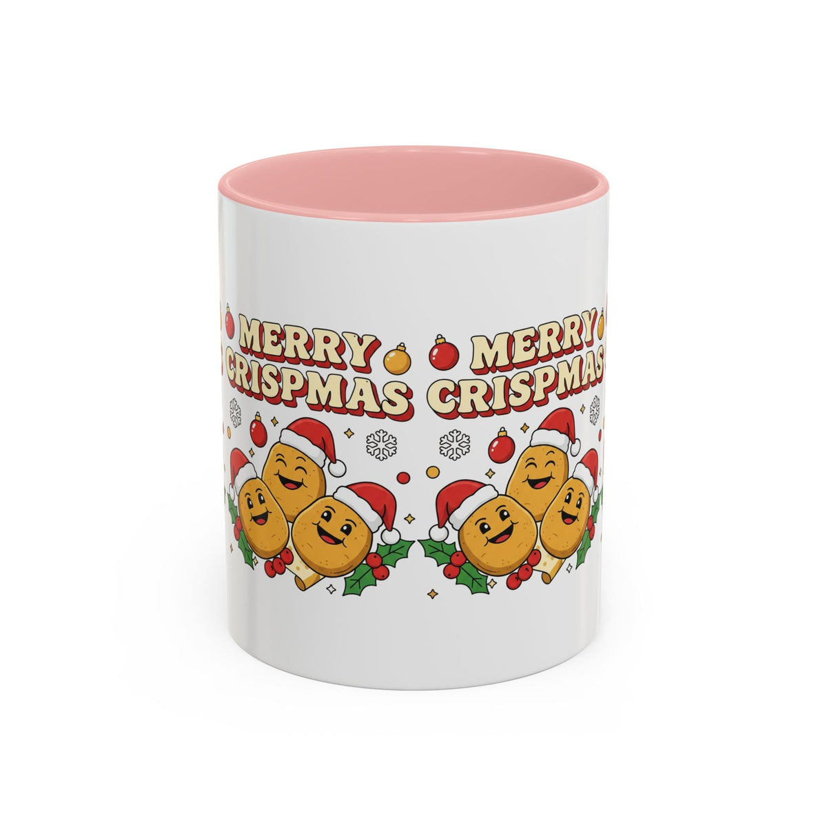 Merry Crispmas Christmas Accent Mug – Funny Festive Mug - SJM Print Store