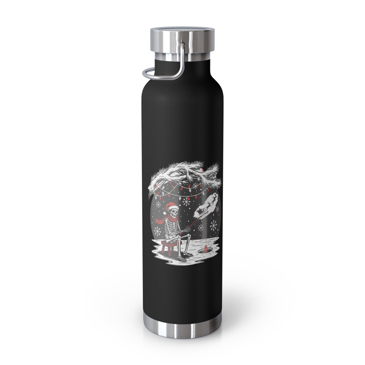 Merry Fishing Christmas Insulated Flask – Festive Fishing Bottle - SJM Print Store