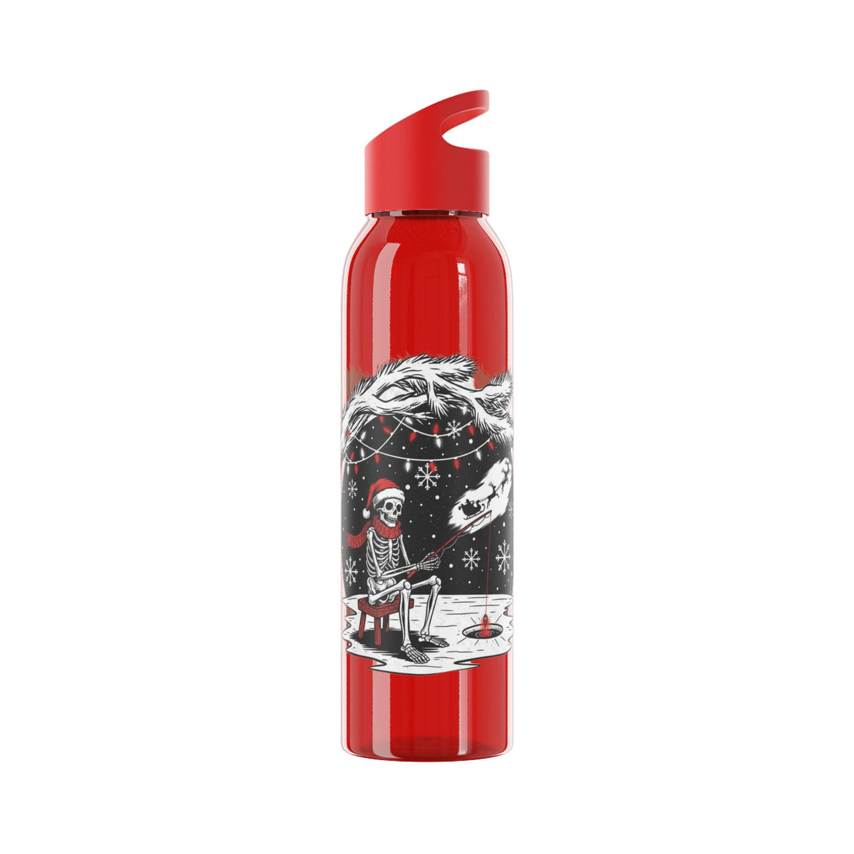 Merry Fishing Christmas Water Bottle – Skeleton Fishing Bottle - SJM Print Store