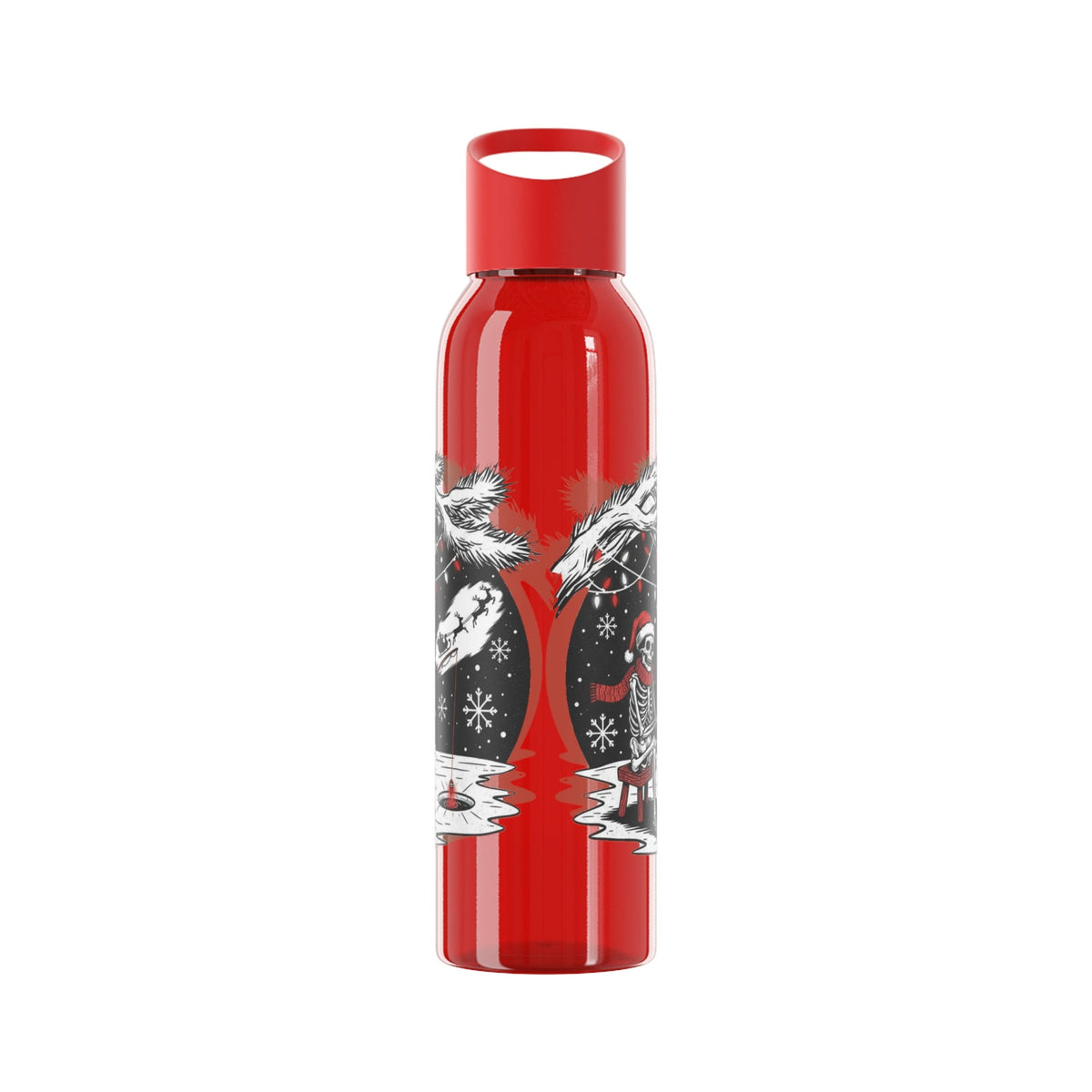 Merry Fishing Christmas Water Bottle – Skeleton Fishing Bottle - SJM Print Store