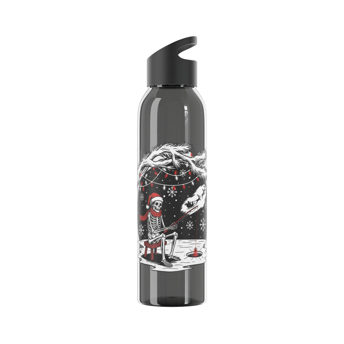 Merry Fishing Christmas Water Bottle – Skeleton Fishing Bottle - SJM Print Store